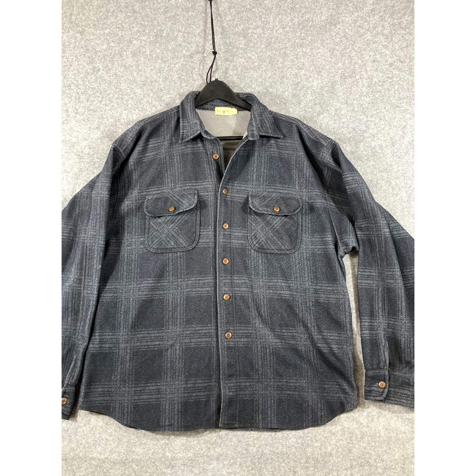 J.Crew J.CREW Button-Up Shirt Mens XL Gray Plaid Fleece Long Sleeve Pockets Outdoor Size US XL / EU 56 / 4 - 3 Thumbnail