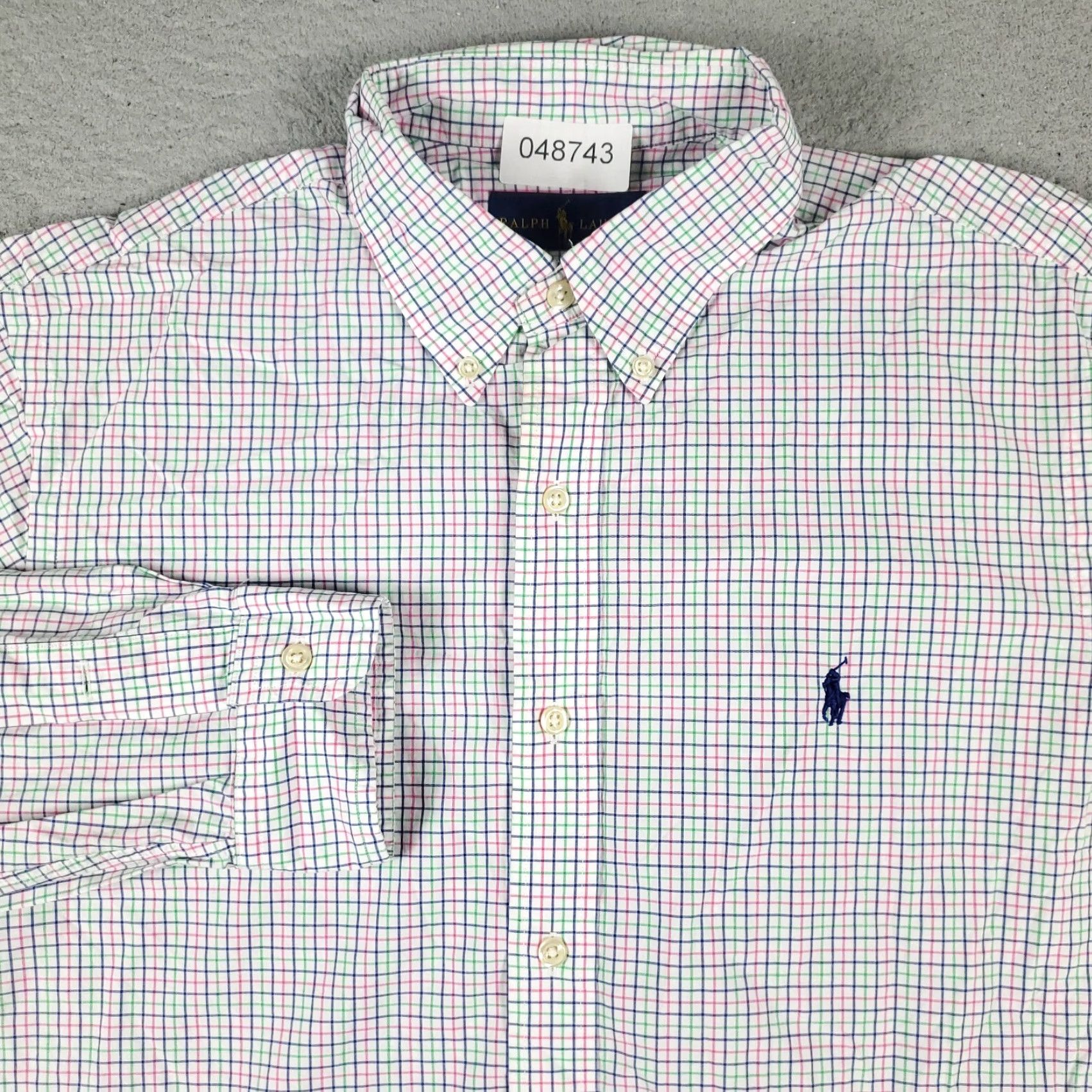 Ralph Lauren Ralph Lauren Shirt Men L Blue Green Check Pony Button-Up Long Sleeve Regular Fit Size US L / EU 52-54 / 3 - 2 Thumbnail