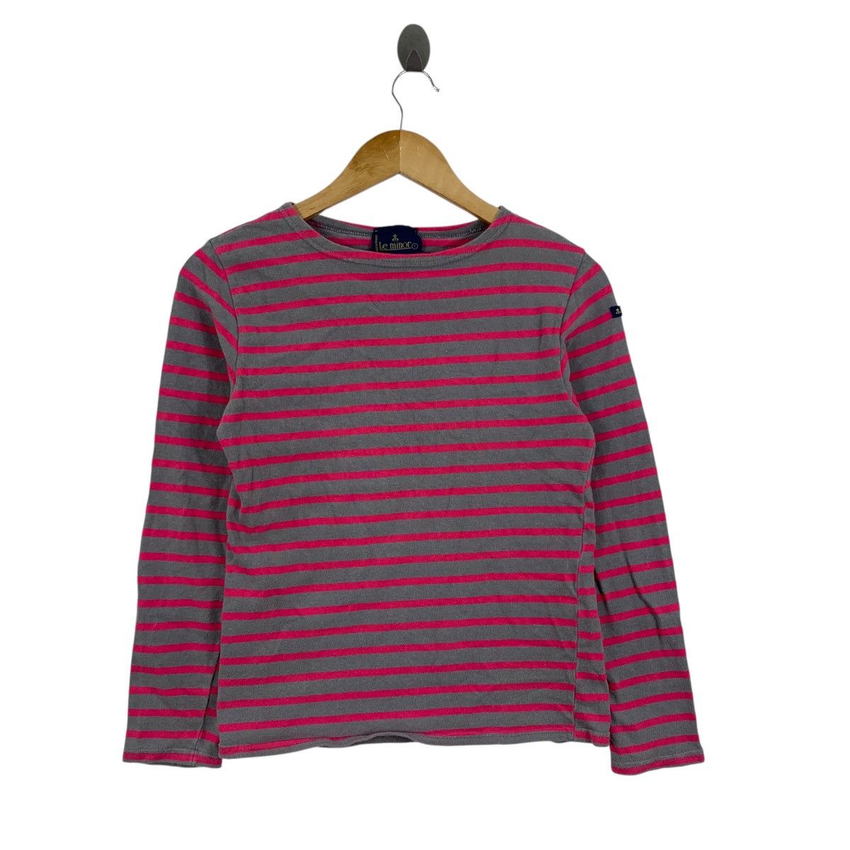 Vintage Vintage LE MINOR France Brand Stripes Long Sleeve Tshirt Size M / US 6-8 / IT 42-44 - 1 Thumbnail