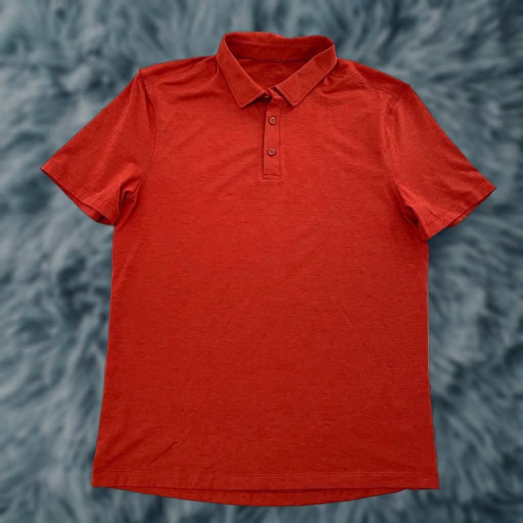 Lululemon Lululemon Tech Polo Shirt Mens Large Short Sleeve Orange Solid Logo Polo Shirt L Size US L / EU 52-54 / 3 - 1 Thumbnail