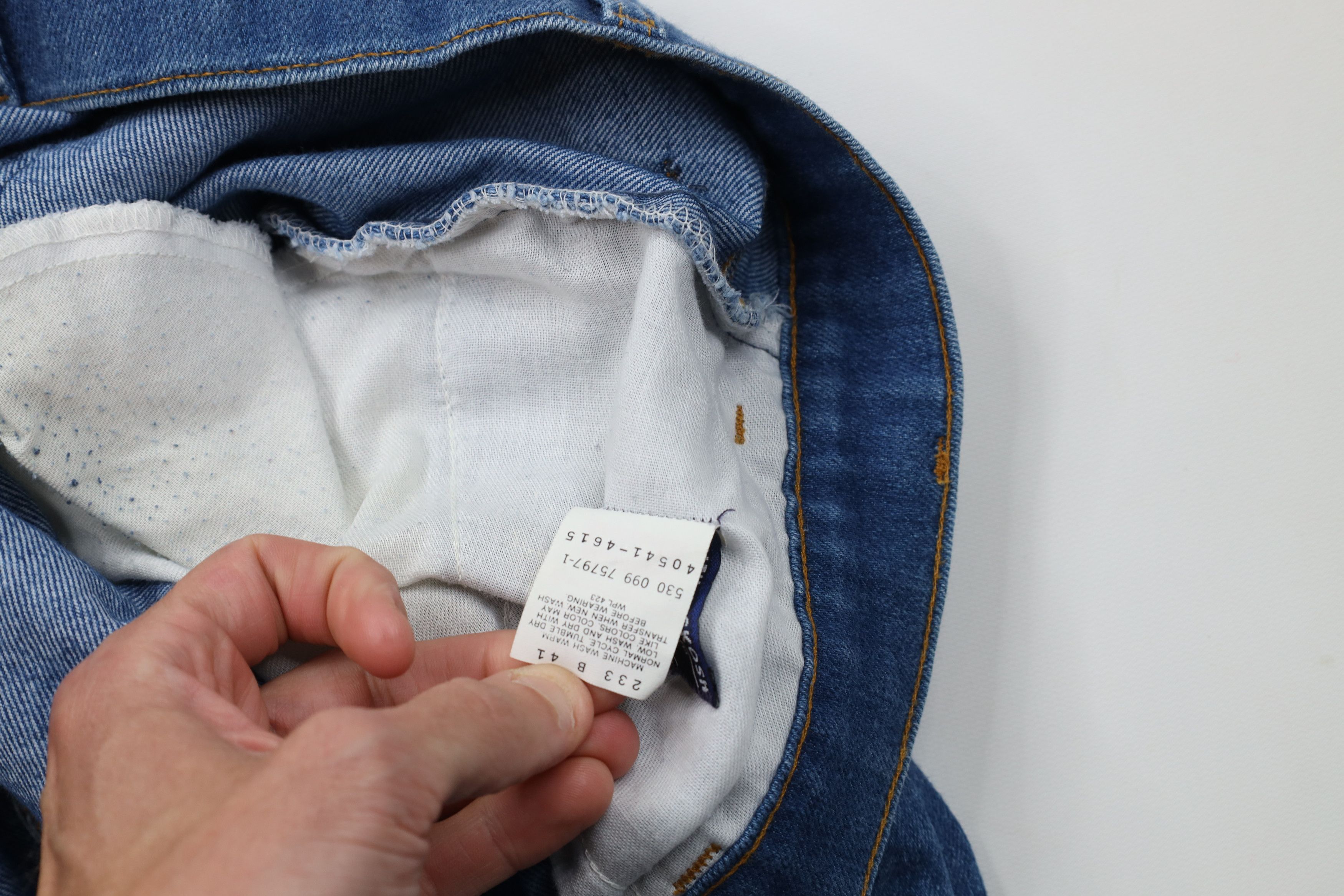 Levi's Vintage 80s Levis Stretch Wide Leg Denim Jeans Blue USA Size US 40 / EU 56 - 10 Thumbnail