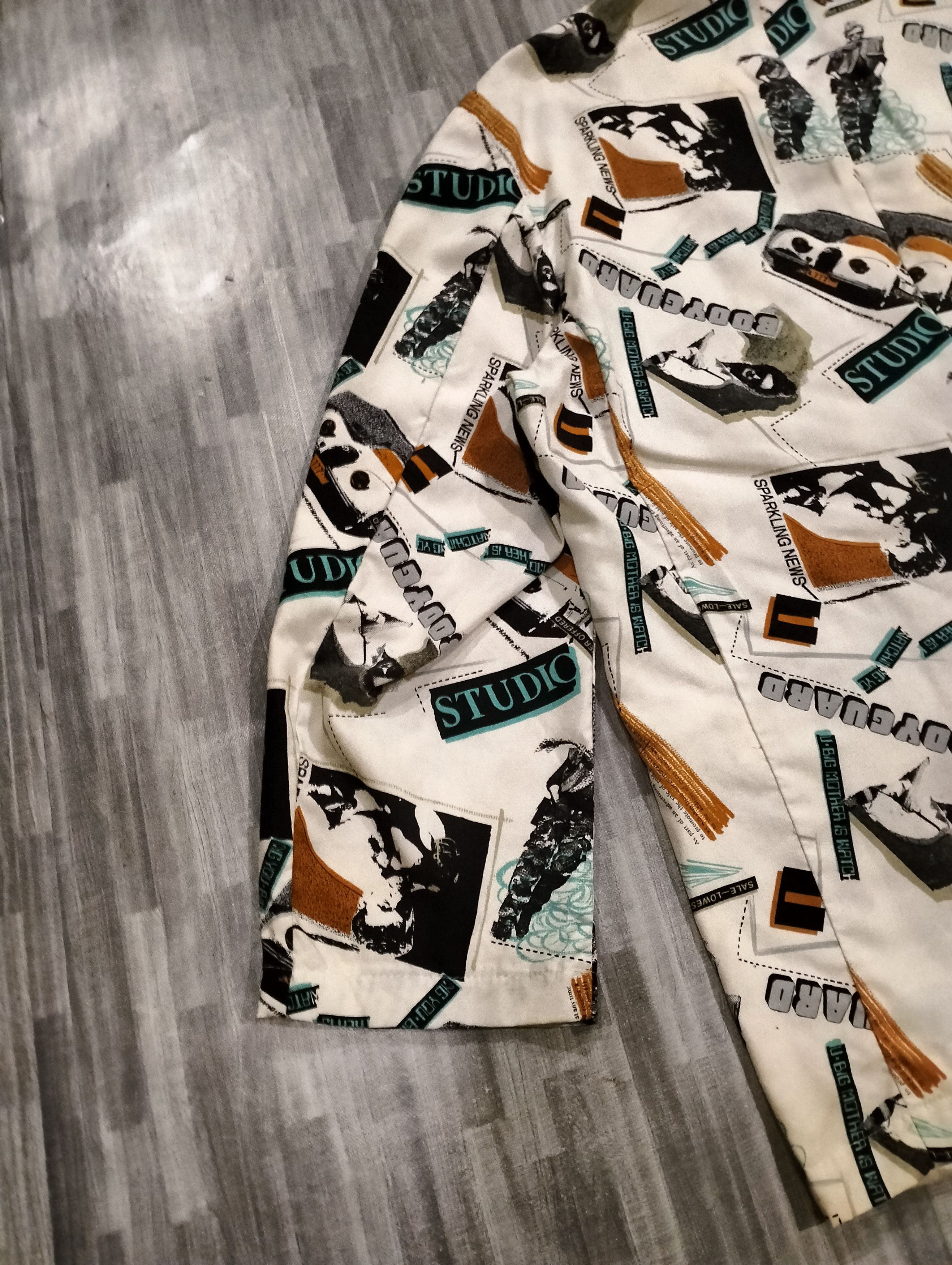 If Six Was Nine Japanese Brand Studio Bodyguard Full Print Blazer Jacket Size US L / EU 52-54 / 3 - 8 Thumbnail