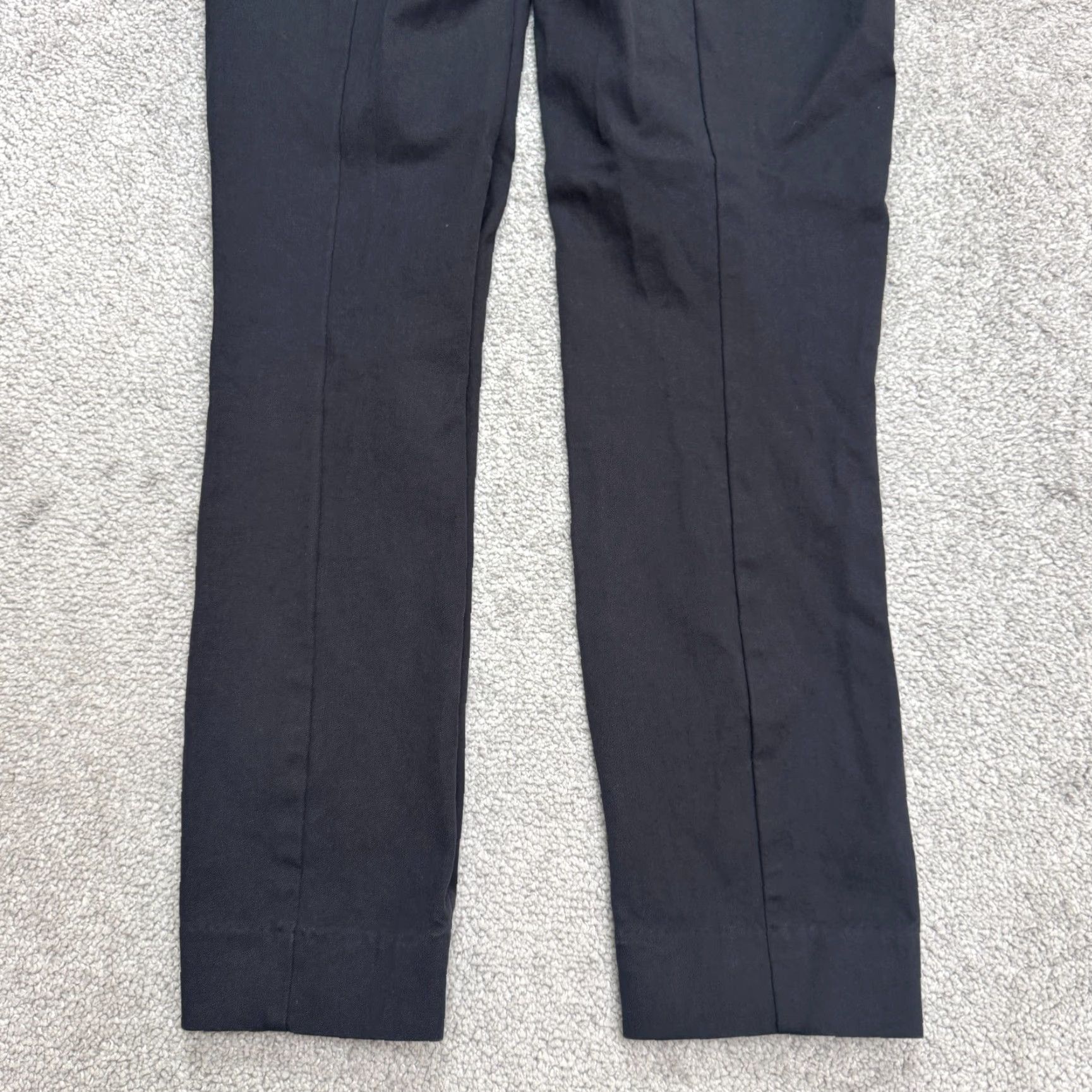 Everlane Everlane High Rise Straight Leg Pants Womens Black 0 Zip Stretch Comfort Pockets Tailored Size 25" / US 0 / IT 36 - 4 Thumbnail