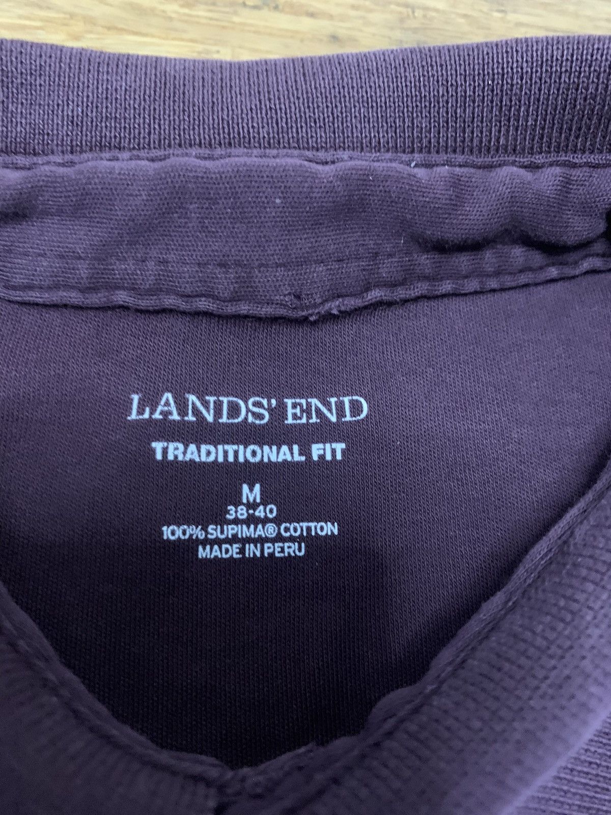 Lands' End Lands End Supima Cotton Long Sleeve Polo Shirt Size US M / EU 48-50 / 2 - 2 Thumbnail