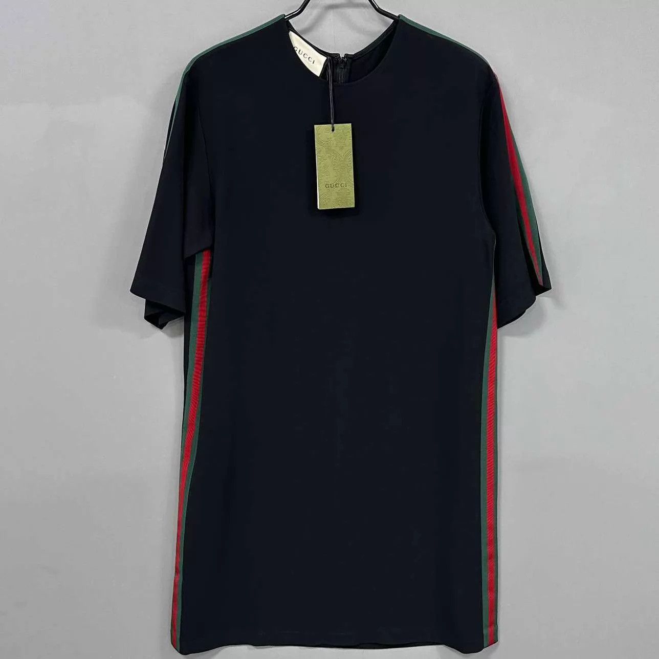 Gucci GUCCI women's red & green webbing dress 42 Size M / US 6-8 / IT 42-44 - 3 Thumbnail