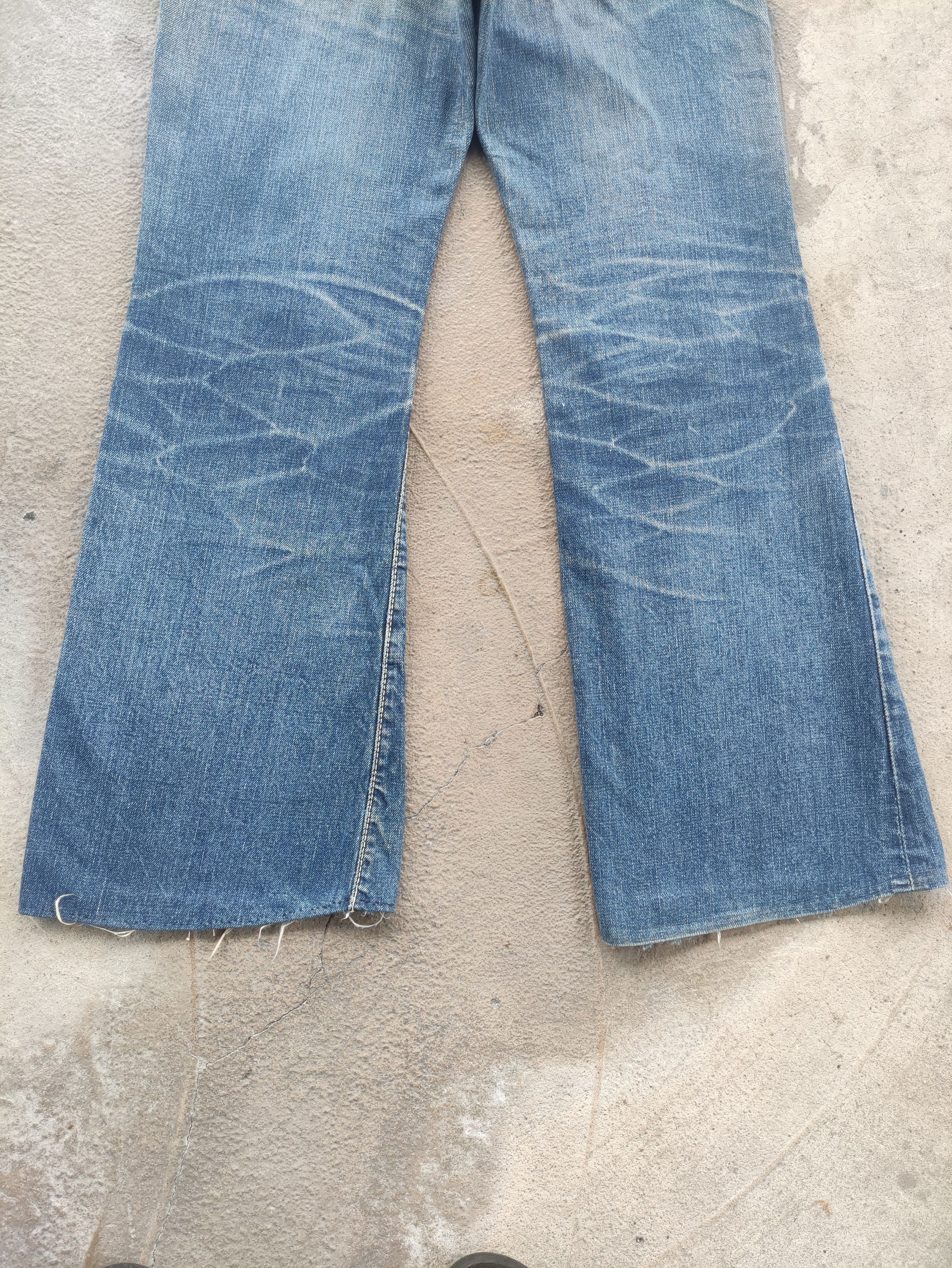 Japanese Brand Vintage Bigstone Flare Button Denim Distressed Faded Denim Size US 31 - 8 Thumbnail