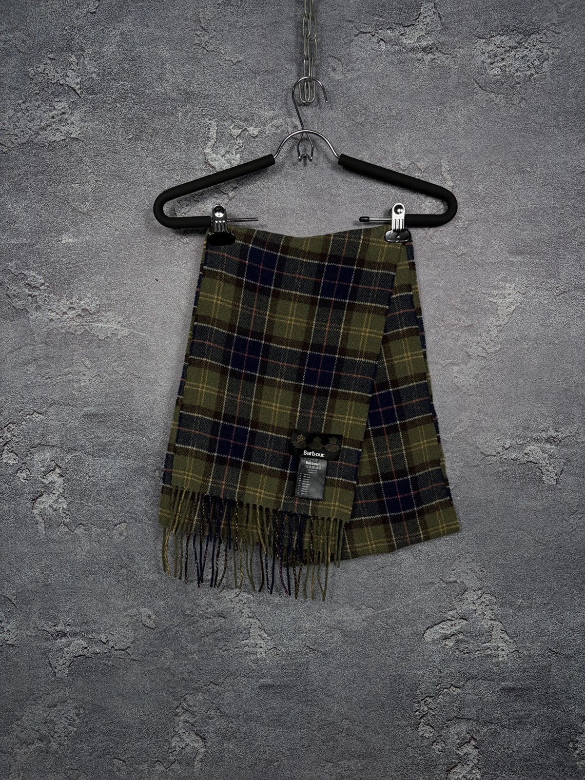 Barbour Vintage Barbour 100% Woll Checkered Scarf Size ONE SIZE - 1 Thumbnail