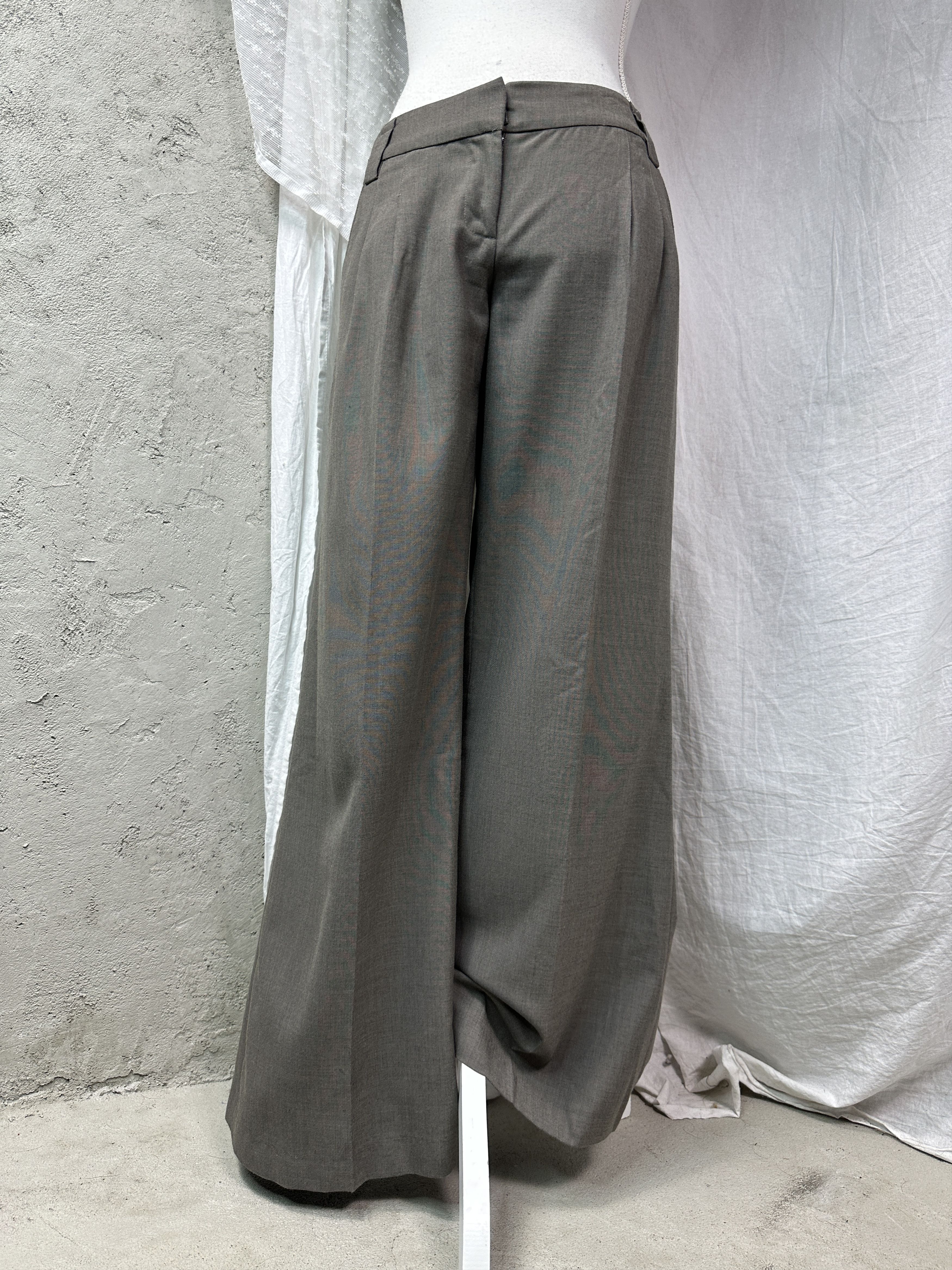 Vintage Vintage Avant Garde Elegant Wide Leg Morgan Pants Y2K Size 26" / US 2 / IT 38 - 1 Thumbnail