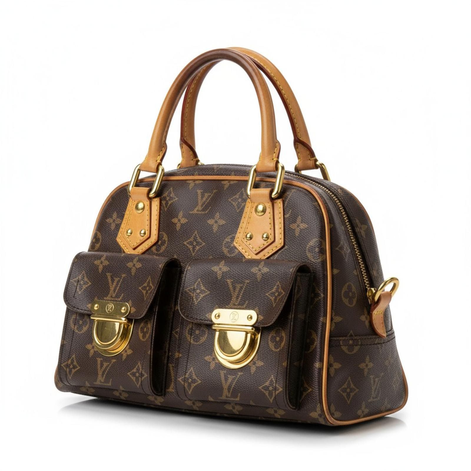 Louis Vuitton Louis Vuitton - Manhattan Canvas Handbag Dual Front Size ONE SIZE - 2 Thumbnail