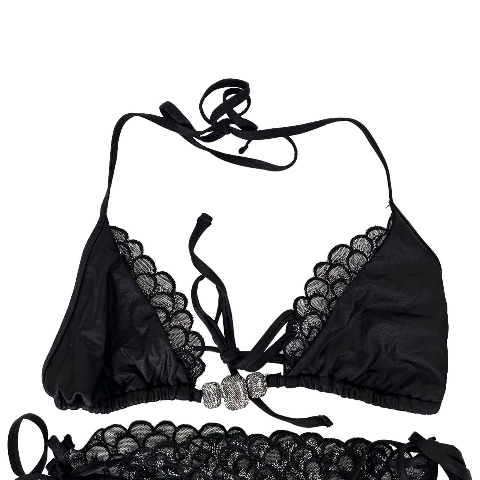 Other Beach Bunny Black A Hard Days Night Bikini Bathing Suit M/L Size ONE SIZE - 2 Thumbnail