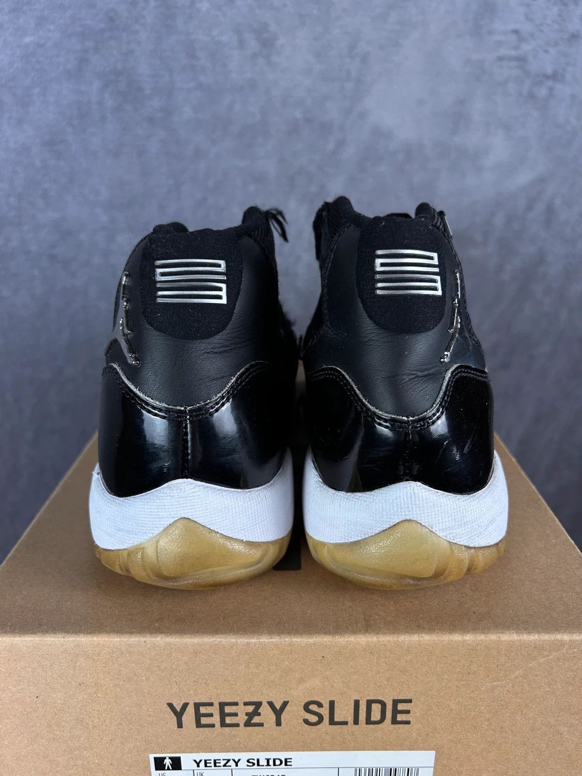 Jordan Brand Nike Air Jordan 11 Jubilee black pantent leather basketball Size US 6 / EU 39 - 3 Thumbnail