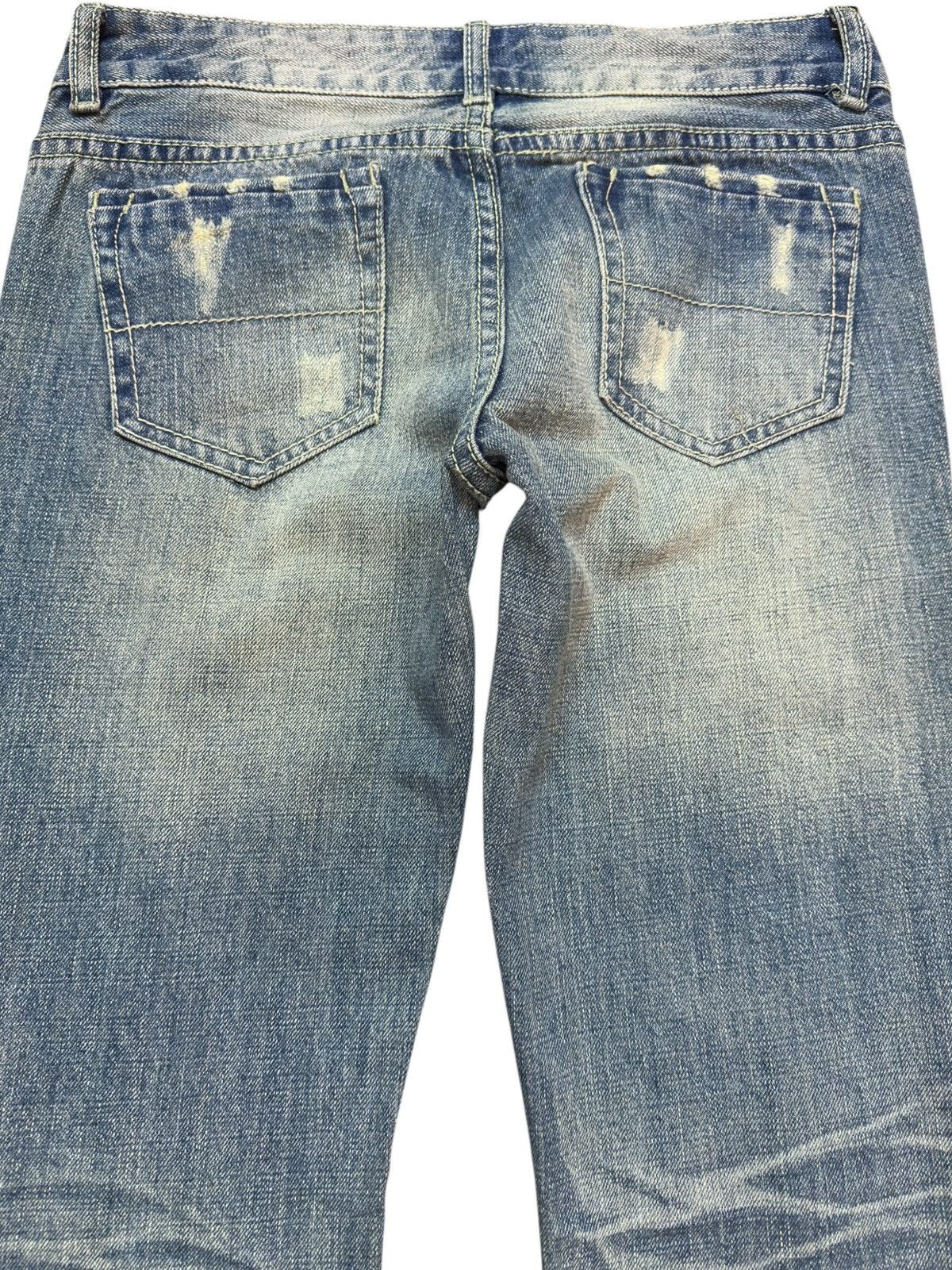 Hysteric Glamour Vintage ANAP Flare Bootcut Whiskers Wrinkles Denim Size US 30 / EU 46 - 7 Thumbnail