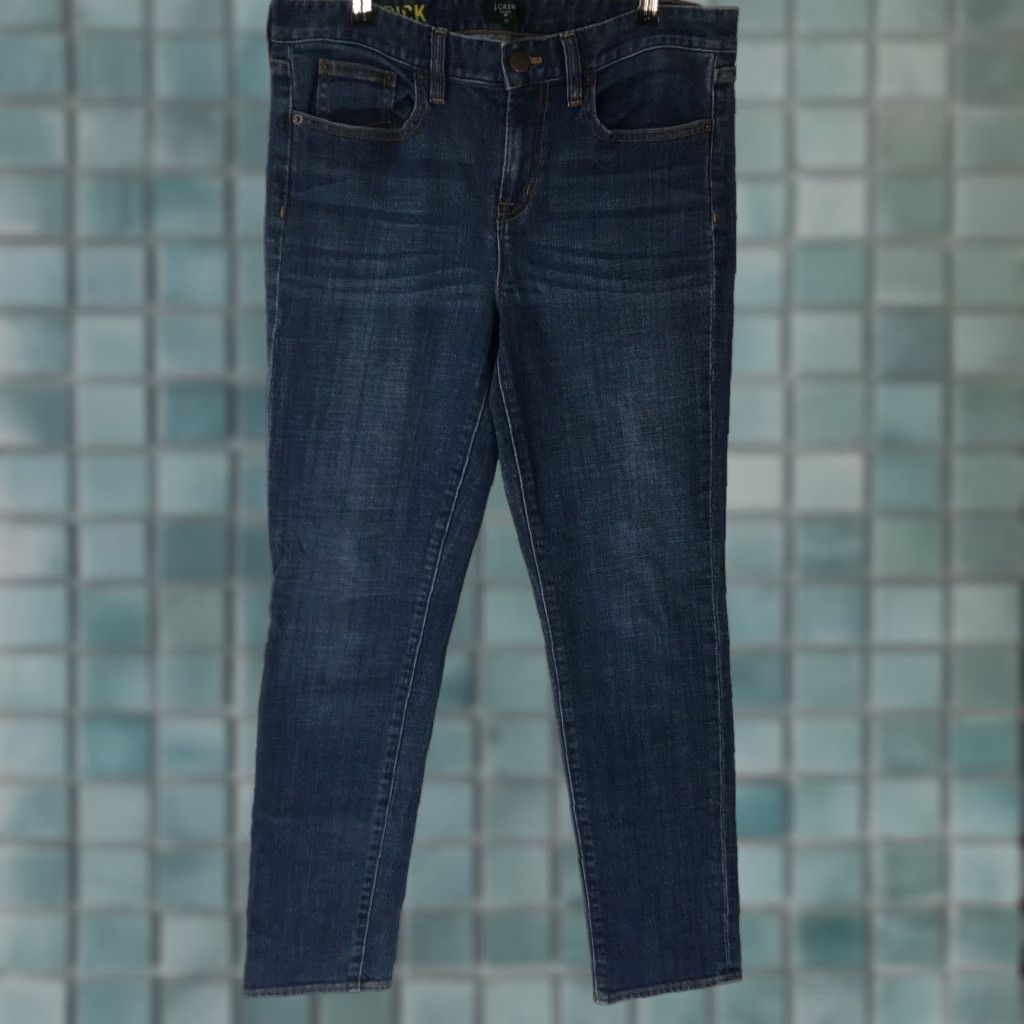 J.Crew J.Crew Toothpick Jeans Womens Straight Jeans 5-Pocket Denim Blue Size 29 31 Inseam 32 Waist 32 Belt Loops Size 29" - 1 Thumbnail