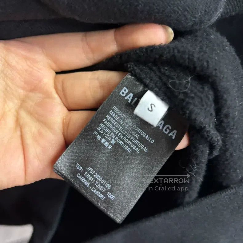 Balenciaga Balenciaga Black Double B Circle Logo Printed Hoodie Size US S / EU 44-46 / 1 - 3 Thumbnail