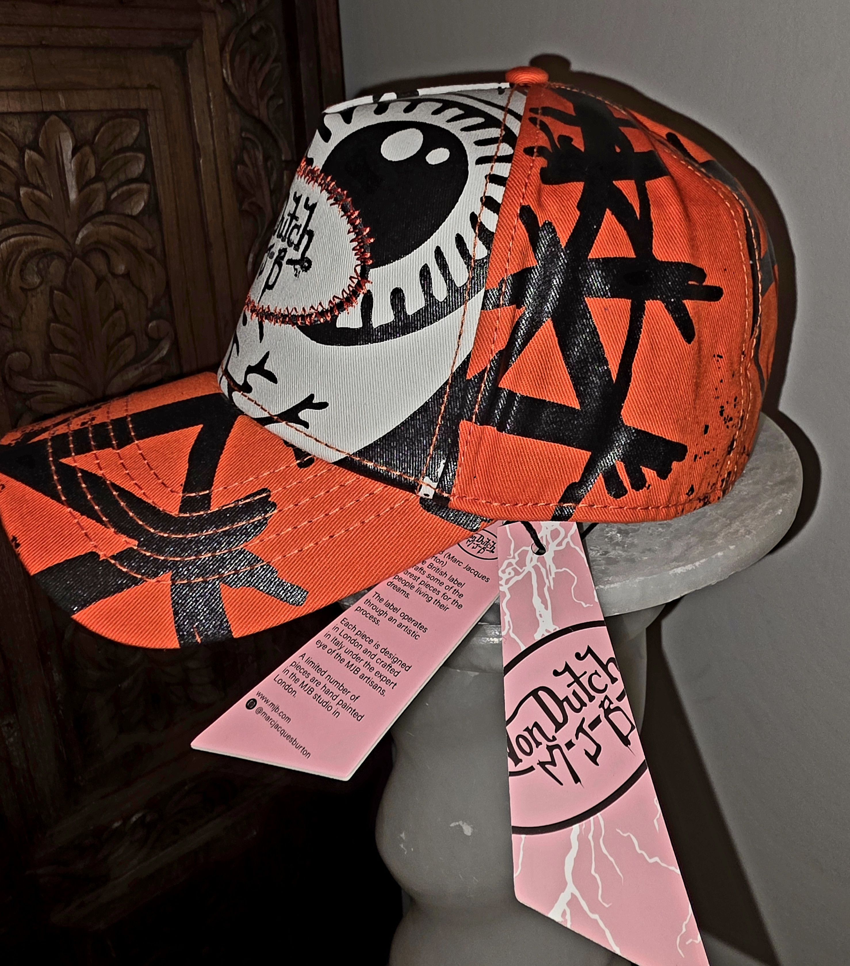 Marc Jacques Burton MJB x Von Dutch Graphic Trucker Cap Orange Y2K Size ONE SIZE - 3 Thumbnail