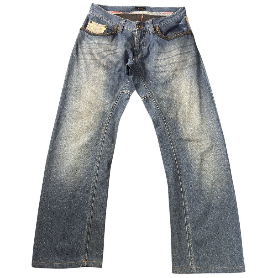 Seditionaries 🔥🔥 Y2K Baggy Flared Tweet Browny United Work Jeans Size US 33 - 2 Thumbnail