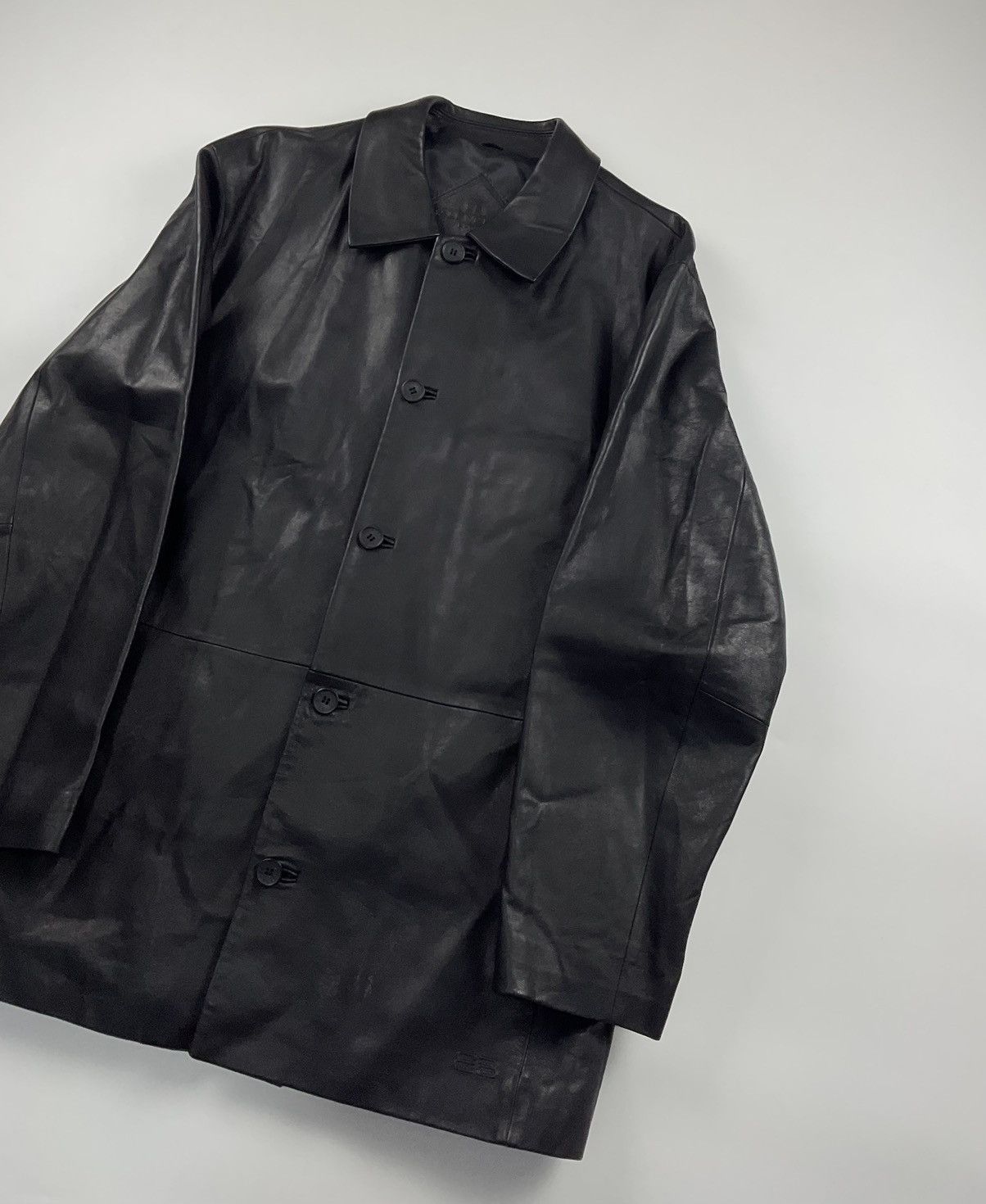 Balenciaga Vintage Balenciaga Leather Jacket Size US XL / EU 56 / 4 - 5 Thumbnail