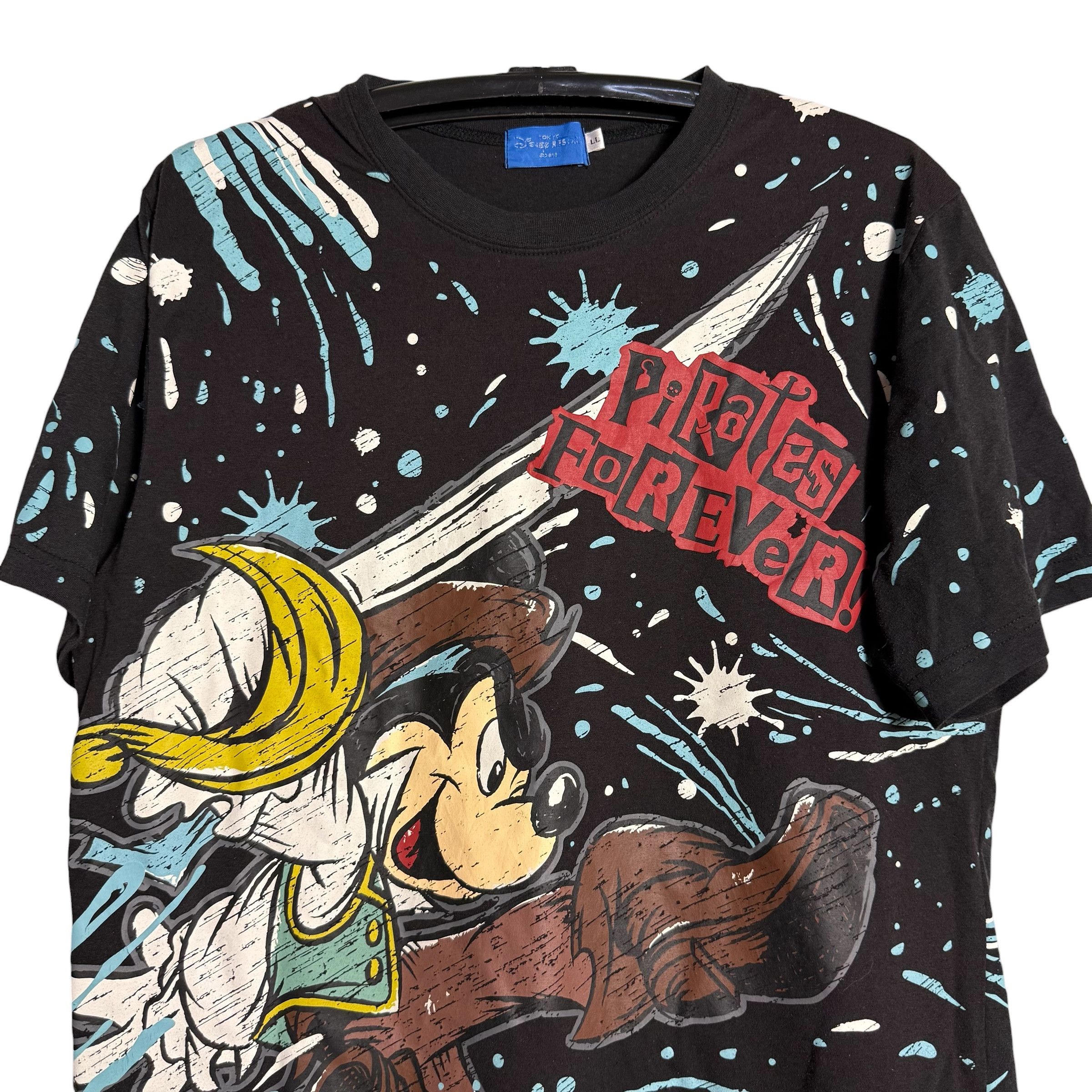 Disney 🔥RARE🔥Disney Pirates of The Caribbean All-Over T-shirt Size US L / EU 52-54 / 3 - 2 Thumbnail