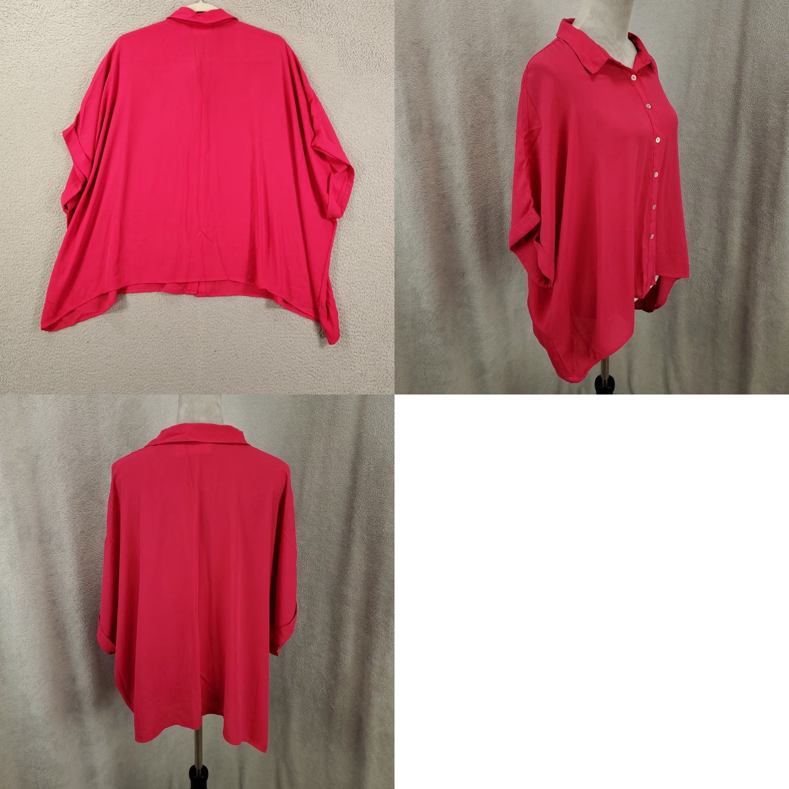 Vintage Chicos Blouse Womens Large Pink Button Up Lightweight Breathable Cuffed Sleeve Size L / US 10 / IT 46 - 8 Thumbnail