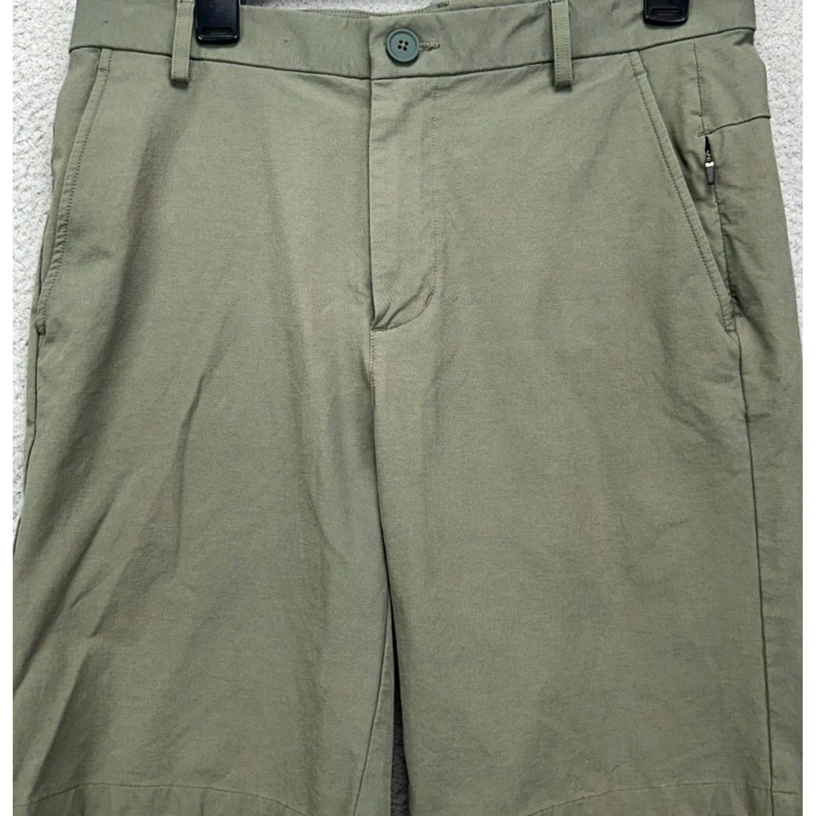 Olive Brady Shorts Mens 32 Live. Olive Nylon Blend Hiking Flat Front Stretch Outdoor – Green Casual Outdoor Walking Comfort Lightweight Mens 32 (Inseam 10) Size US 32 / EU 48 - 2 Thumbnail