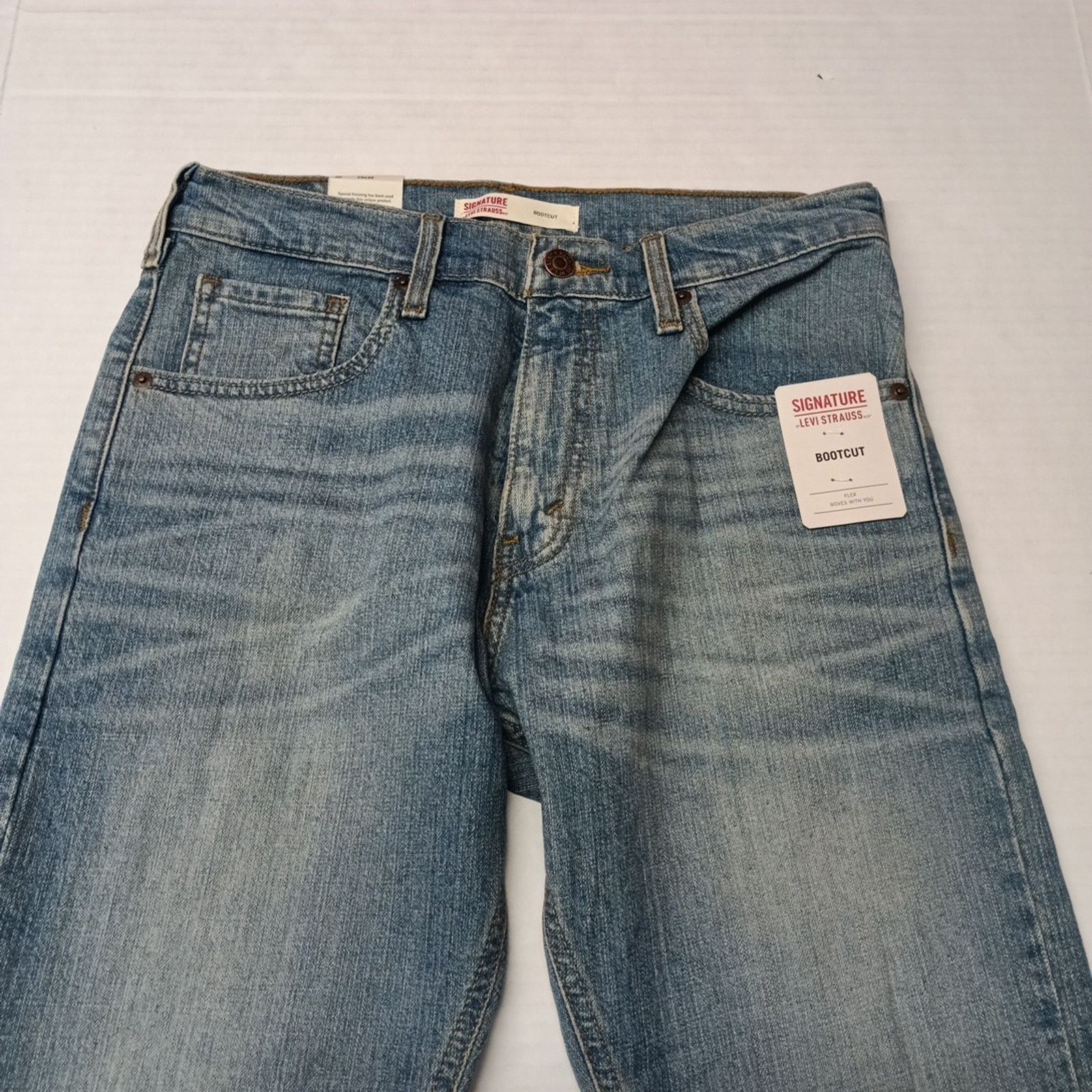 Levi's Signature by Levi Strauss Bootcut Jeans Men's 29x30 Blue Size US 29 - 3 Thumbnail