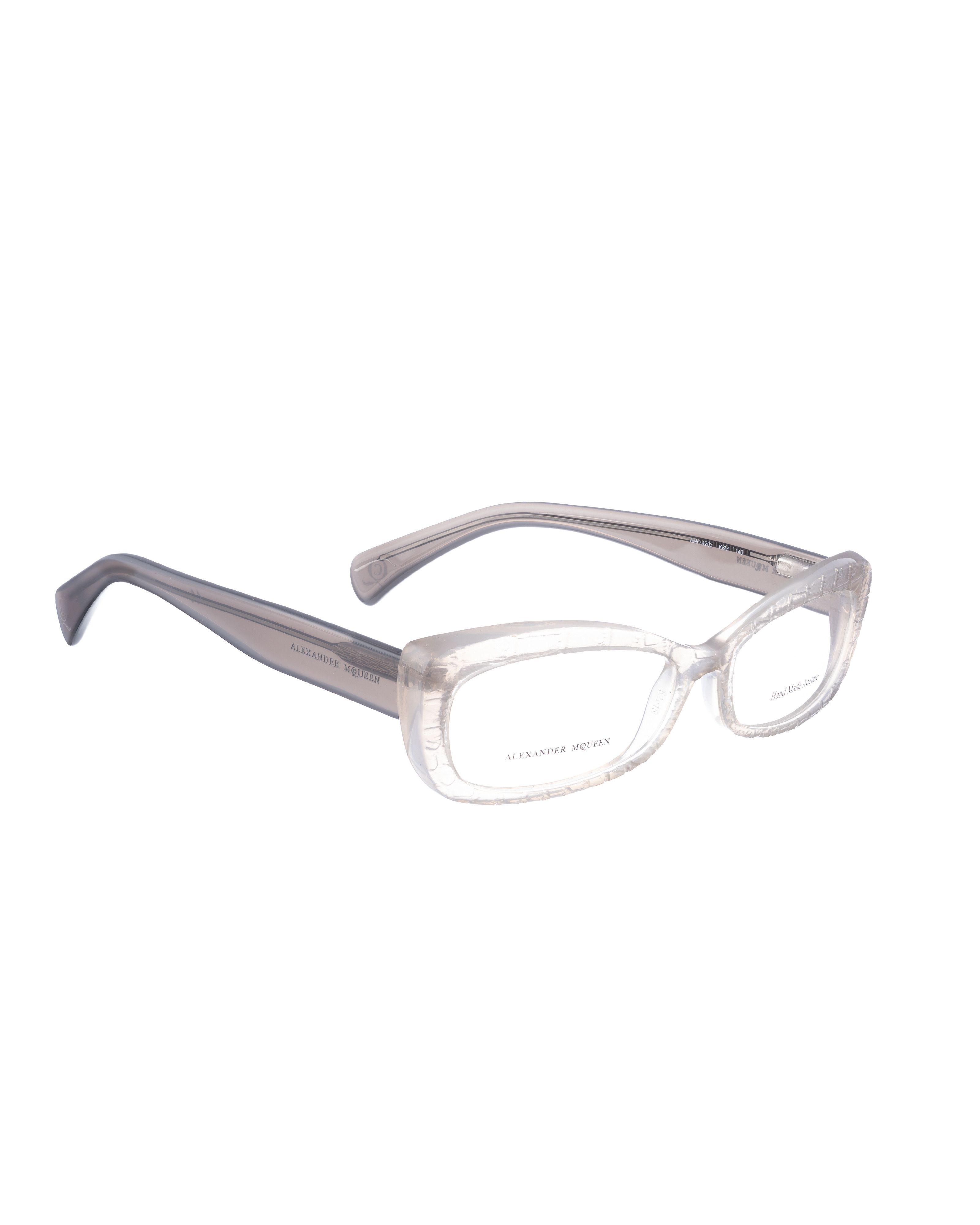Alexander McQueen Alexander McQueen '90s Transparent Grey Cat Eye Glasses Size ONE SIZE - 1 Thumbnail