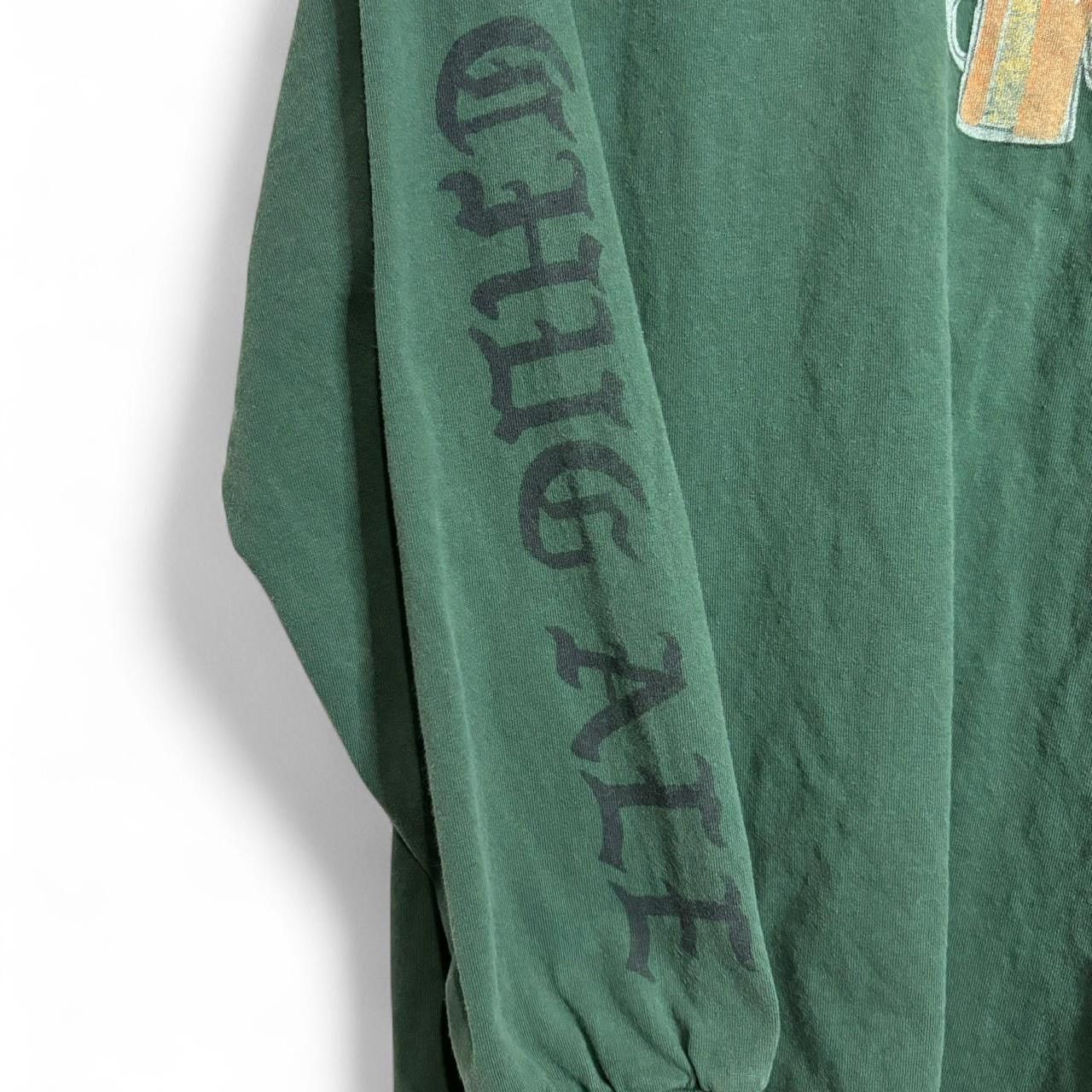 Vintage Vintage 00s Green Humor Beer Long Sleeve Graphic Tee Size US M / EU 48-50 / 2 - 3 Thumbnail