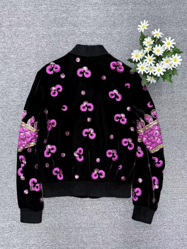 Saint Laurent Paris Saint Laurent Paris Saint Laurent Velvet Embroidered Teddy Size US L / EU 52-54 / 3 - 2 Thumbnail