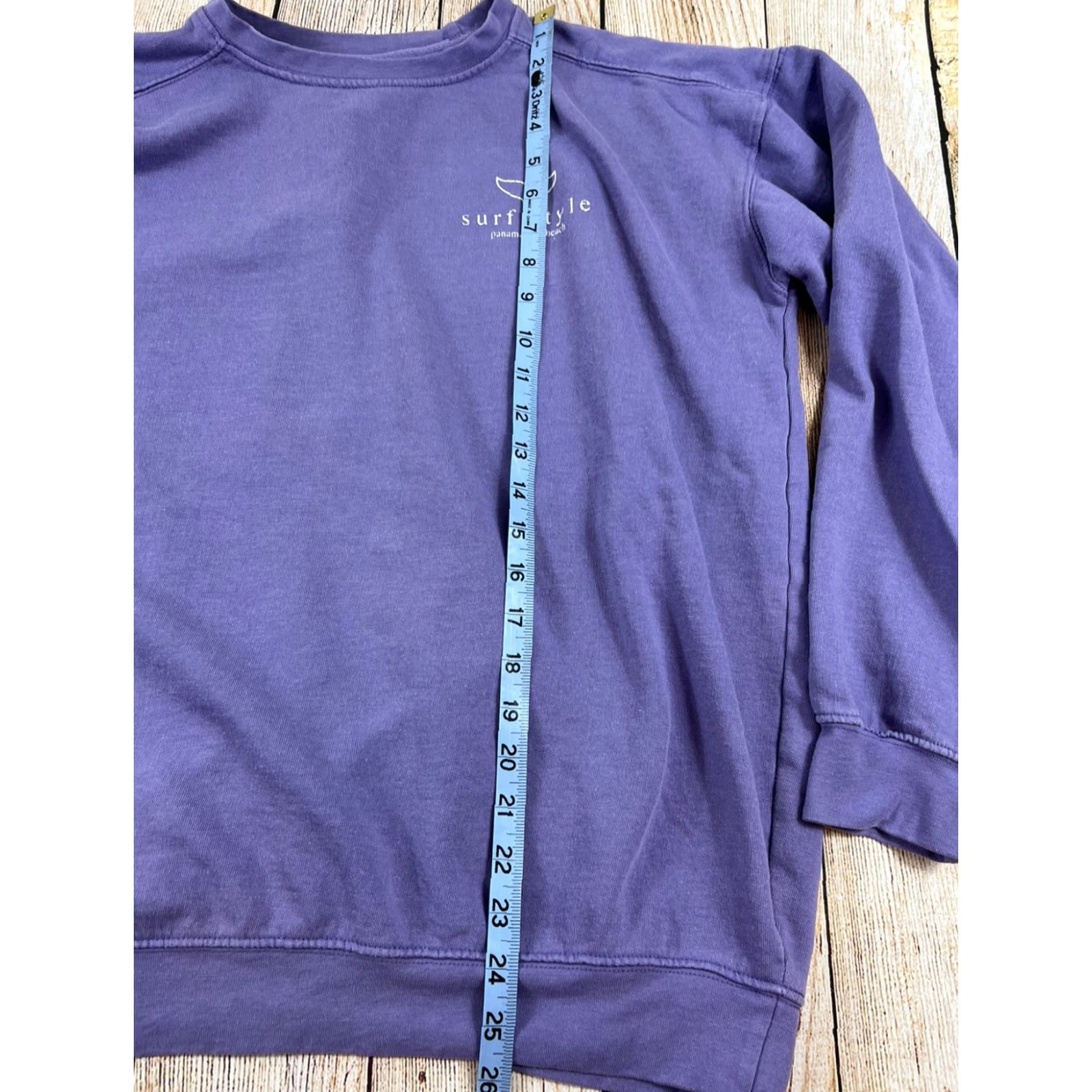 Vintage Trading Co Sweatshirt Pullover Women M Purple City Beach Activewear 1990s? Size M / US 6-8 / IT 42-44 - 5 Thumbnail