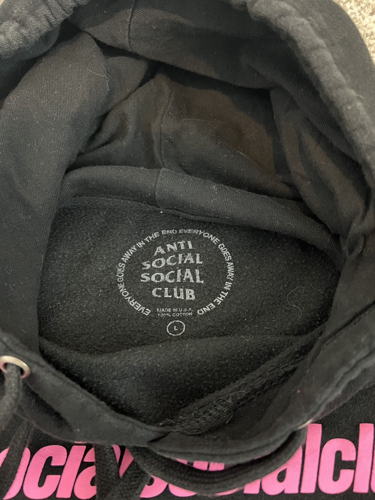 Anti Social Social Club Anti Social Social Club Black Mantras Hoodie Size Large Size US L / EU 52-54 / 3 - 3 Thumbnail
