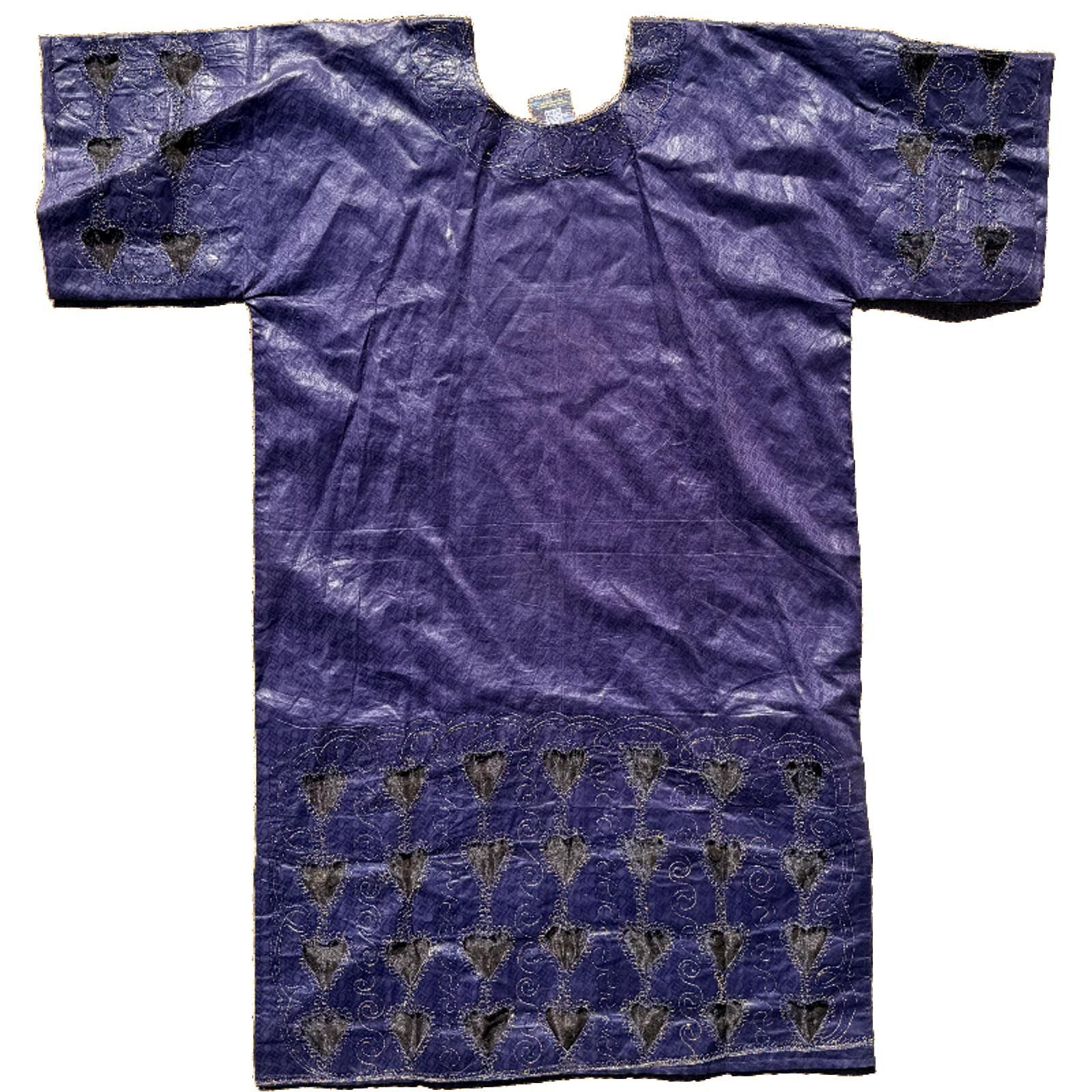 Other Embroidered Artisan Indigo Heart Kaftan 80s Size ONE SIZE - 2 Thumbnail