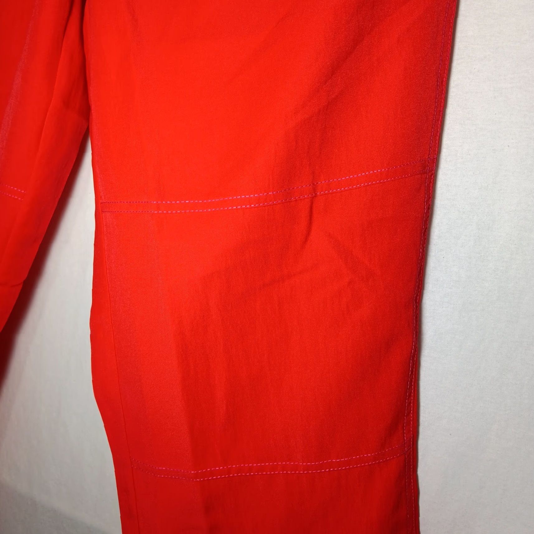 Vintage VINTAGE WonderWink Scrub Pants Womens 2XLP Petite Orange Poppy Stretch Cargo Pocket Size 40" / US 18 - 5 Thumbnail