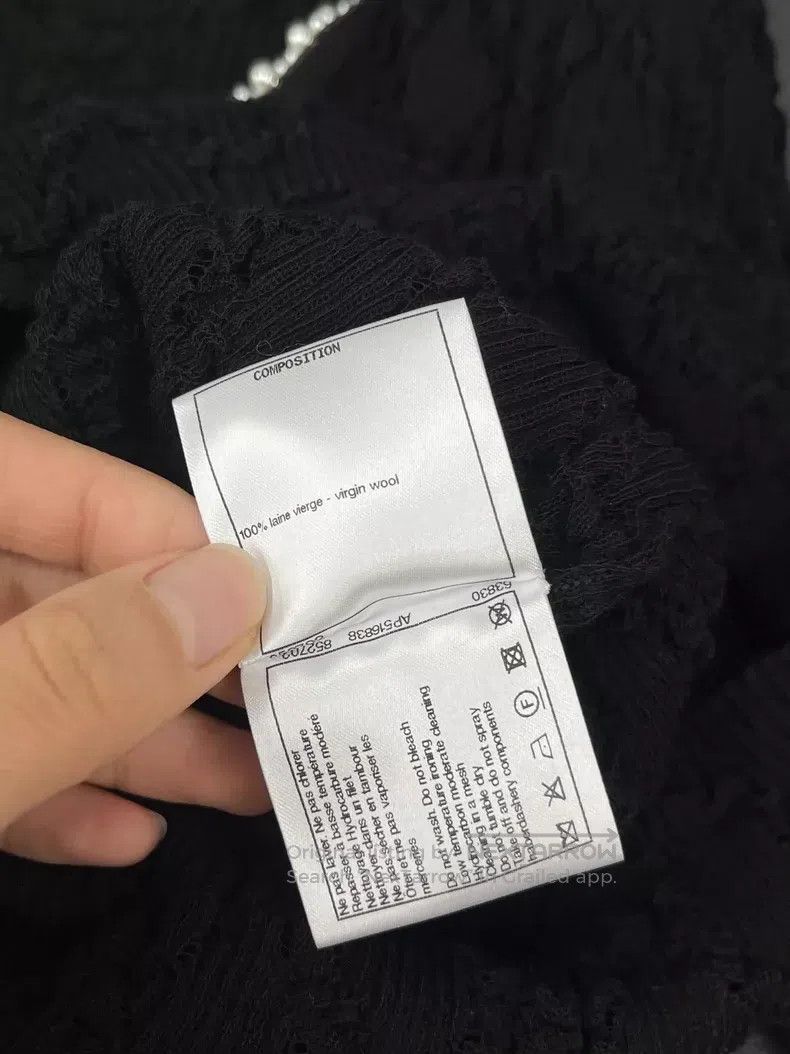 Chanel Chanel Black Pearl V-neck Knitwear Size XS / US 0-2 / IT 36-38 - 6 Thumbnail