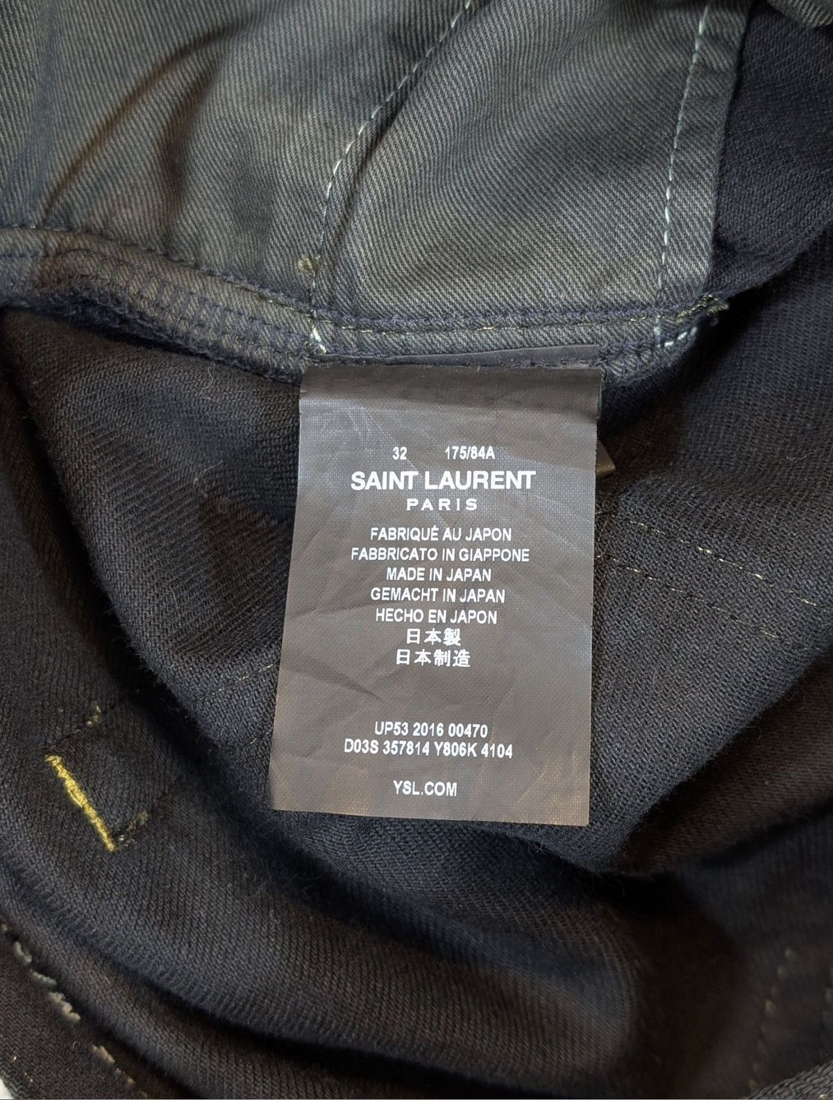 Saint Laurent Paris FW16 YSL Hedi Slimane D02 Oil spill Size US 32 / EU 48 - 5 Thumbnail