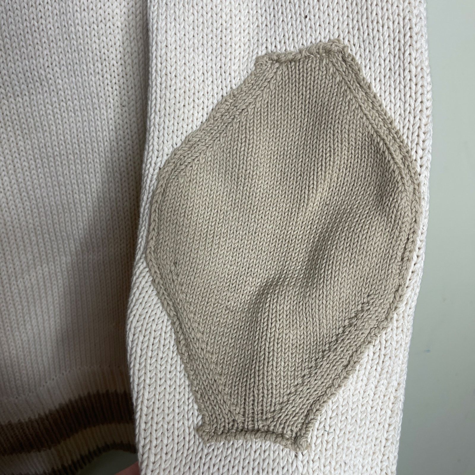 Linder Linder Sport white chunky heavy knit crewneck sweater XL Size US XL / EU 56 / 4 - 4 Thumbnail