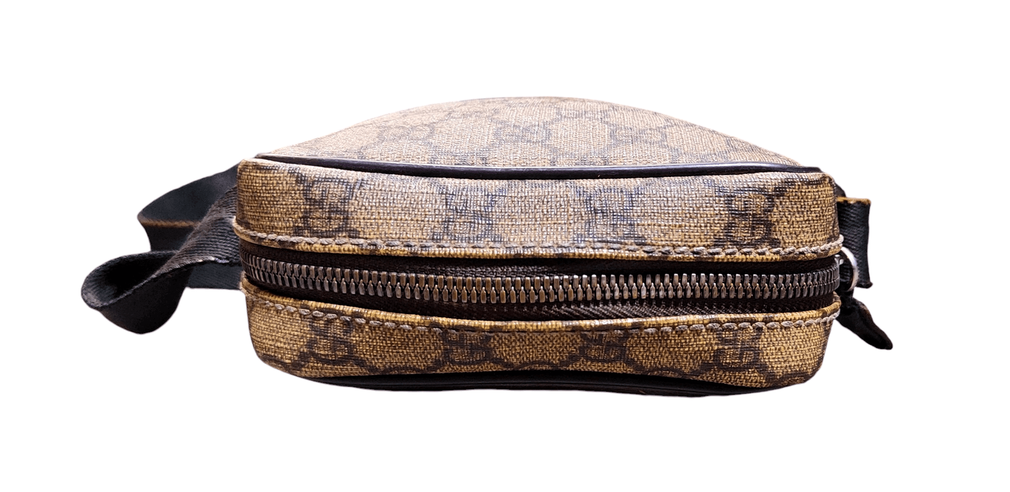 Gucci Gucci Beige/Ebony GG Coated Canvas and Leather Crossbody Bag Size ONE SIZE - 3 Thumbnail