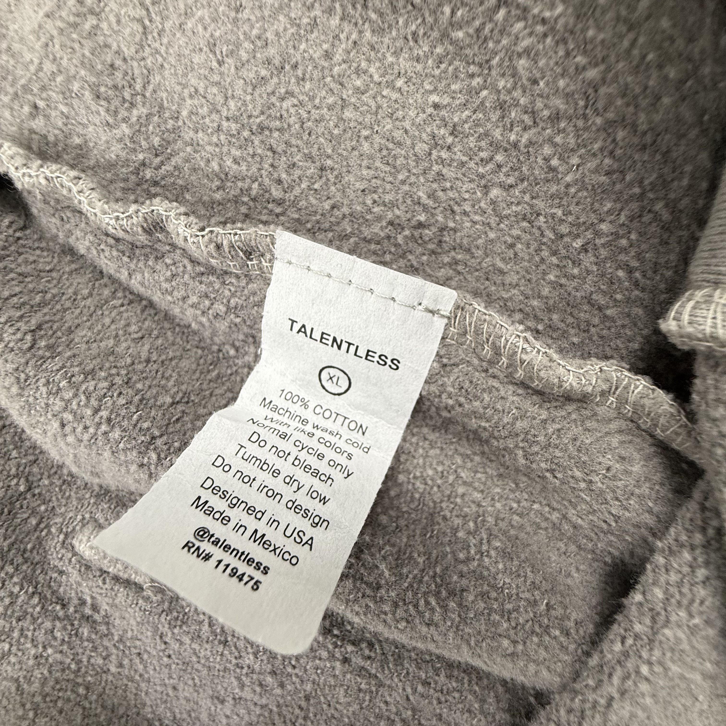 Talentless Talentless Mens XL Mineral Wash Grey Cotton Sweat Shorts Size US 36 / EU 52 - 7 Thumbnail