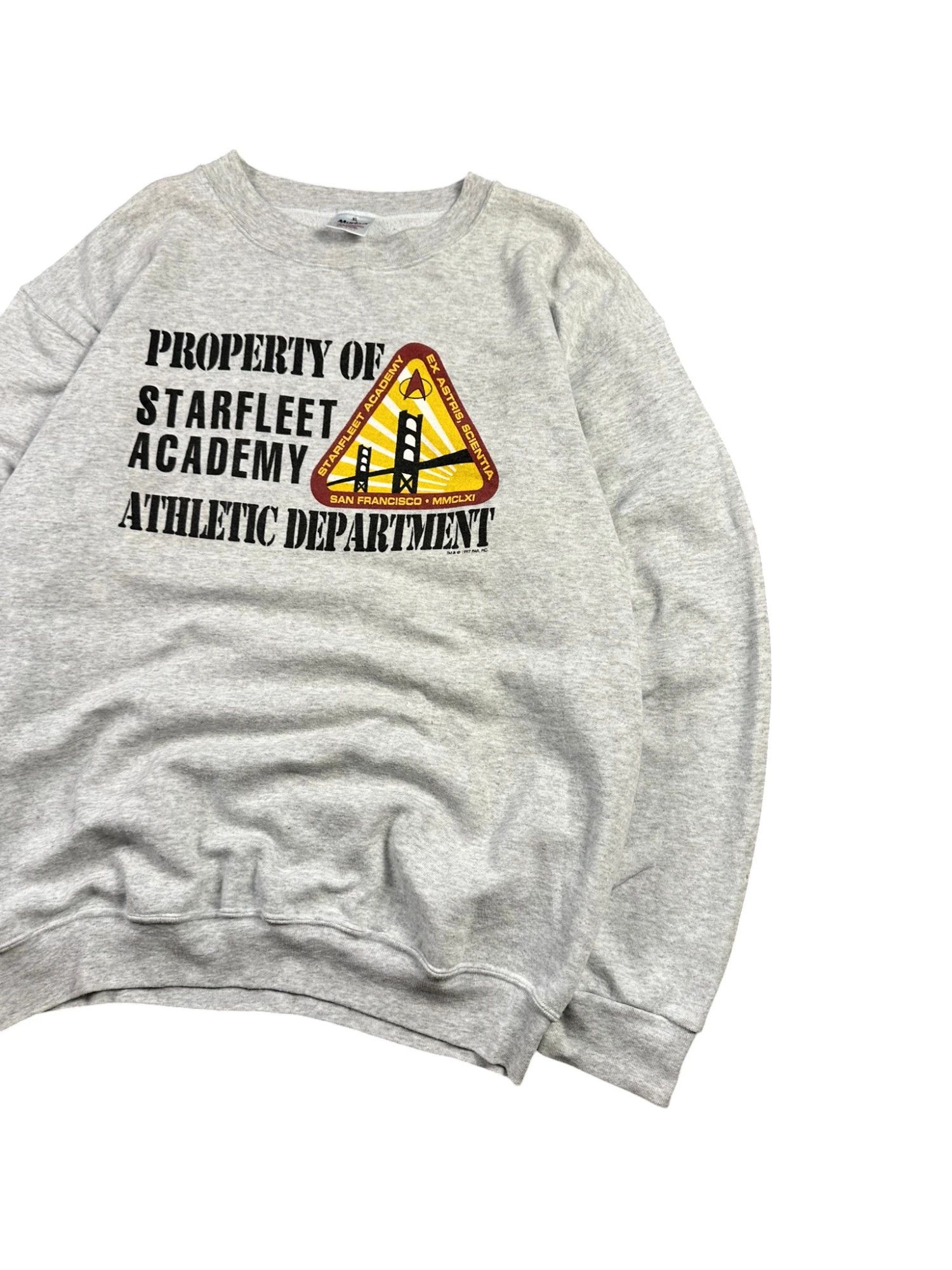 Vintage '97 Star Trek Starfleet Academy University Boxy Sweatshirt Size US XL / EU 56 / 4 - 3 Thumbnail