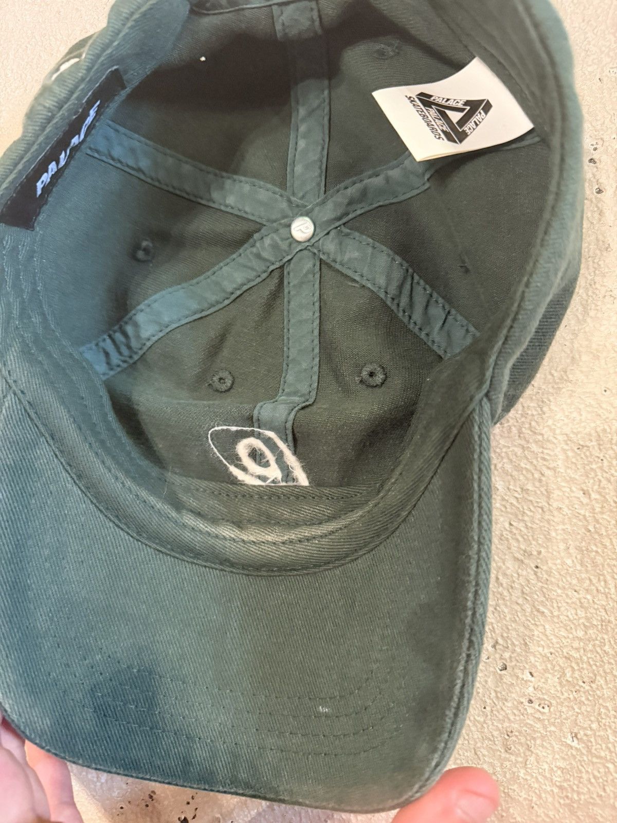 Palace Palace Washed Twill P 6-Panel Hat Dark Forest Green 🍃 Size ONE SIZE - 9 Thumbnail