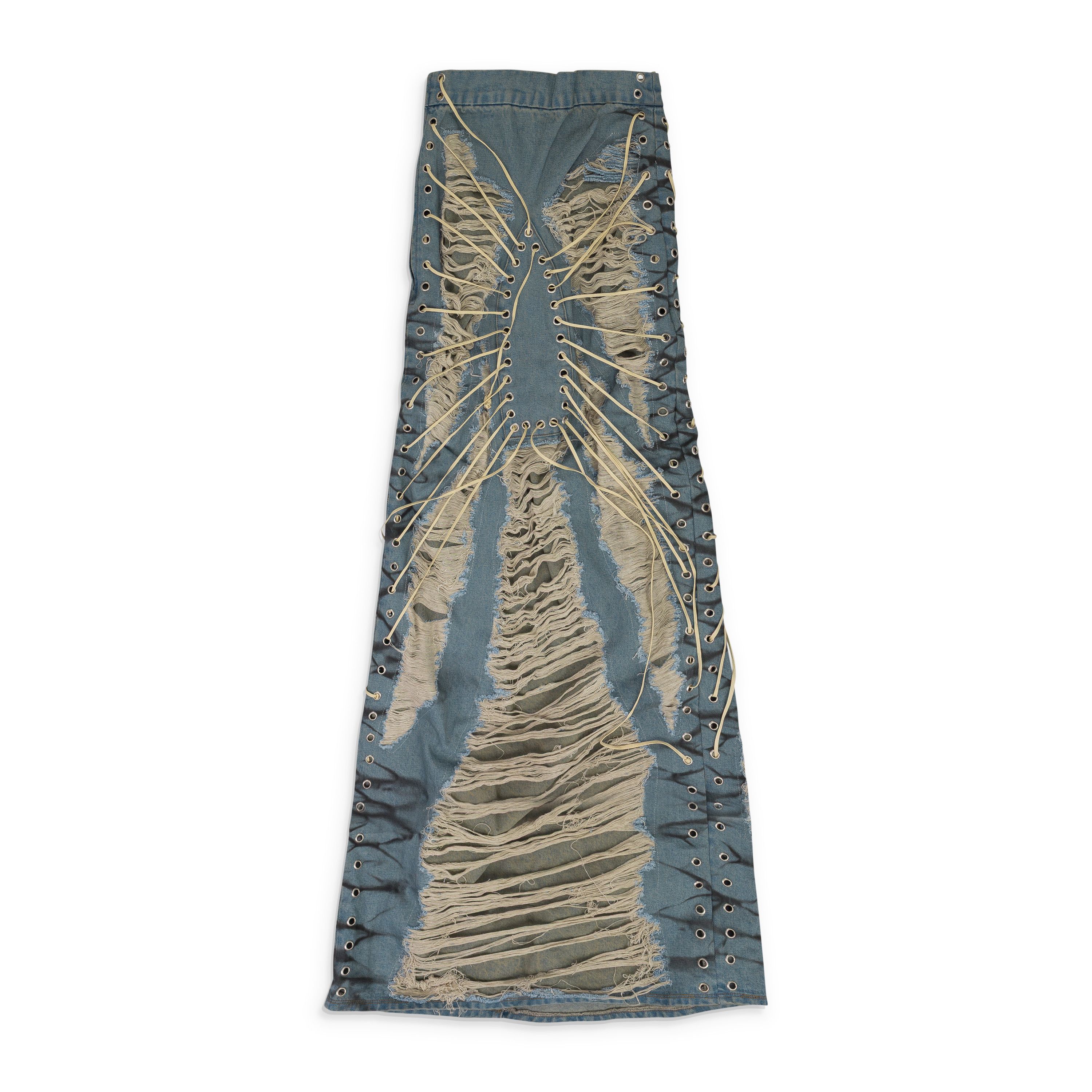 Who Decides War Who Decides War BLUE LACED WINDOW MAXI SKIRT SIZE 36 Size 36" / US 14 / IT 50 - 1 Thumbnail