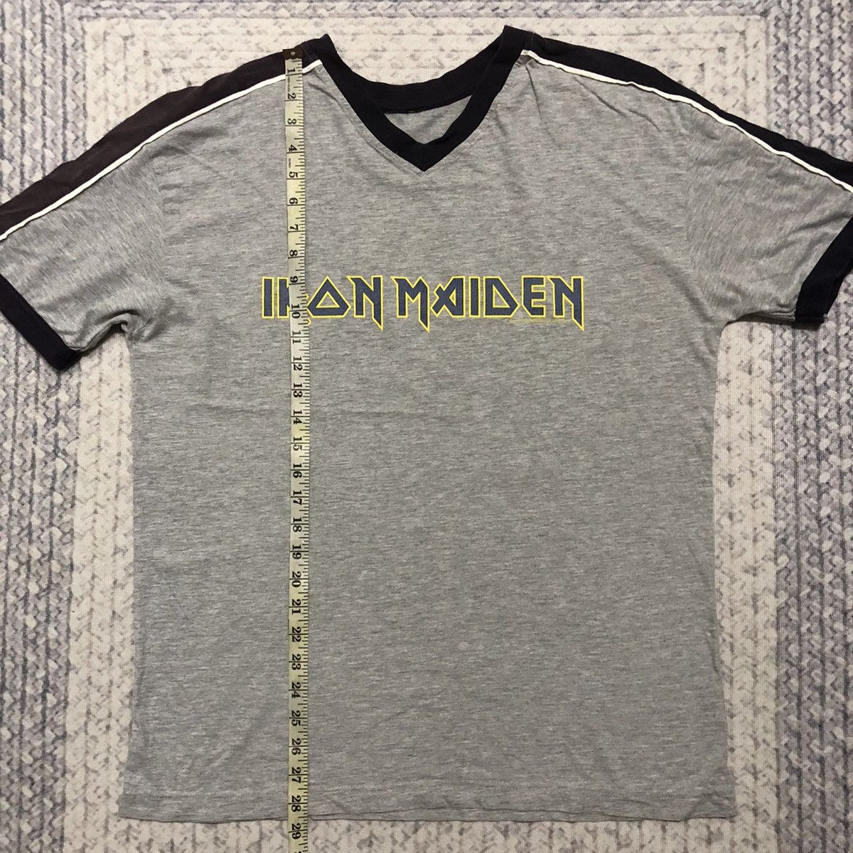 Band Tees × Vintage Rare Faded Y2K Iron Maiden Flightt 666 V-Neck Tees Size US L / EU 52-54 / 3 - 11 Thumbnail