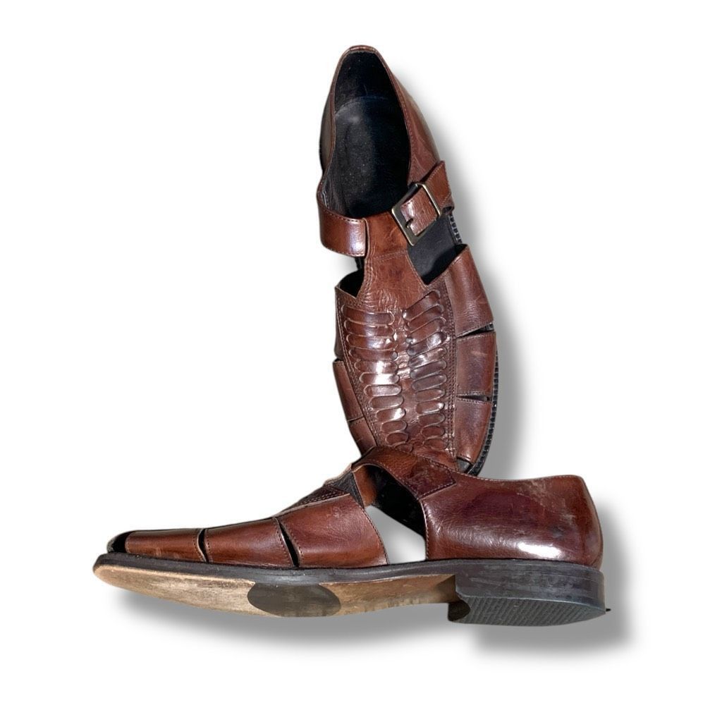 Tommy Bahama Tommy Bahama Italian Leather Roman Fisherman Sandals Brown S Size US 12 / EU 45 - 2 Thumbnail