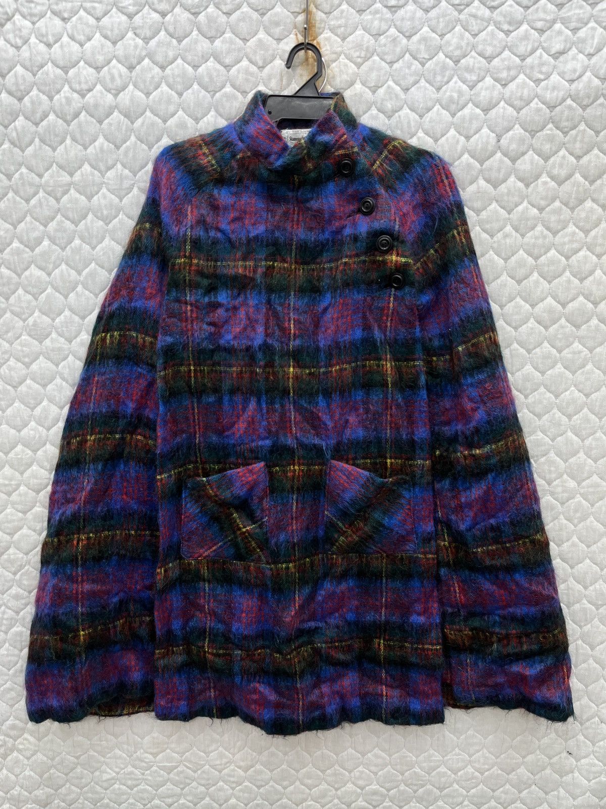 Vintage 🔥🔥🔥STEALS RANNOCH DESIGN DOUBLE POCKET MOHAIR WOOL POCHO Size ONE SIZE - 1 Thumbnail