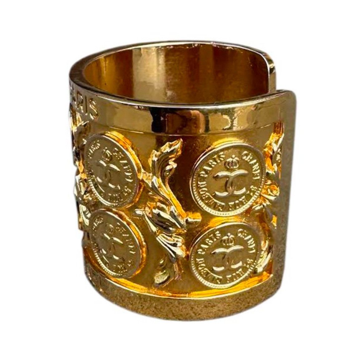 Chanel Coco Chanel 31 Rue Cambon Paris Gold Plated Cuff Size ONE SIZE - 2 Thumbnail