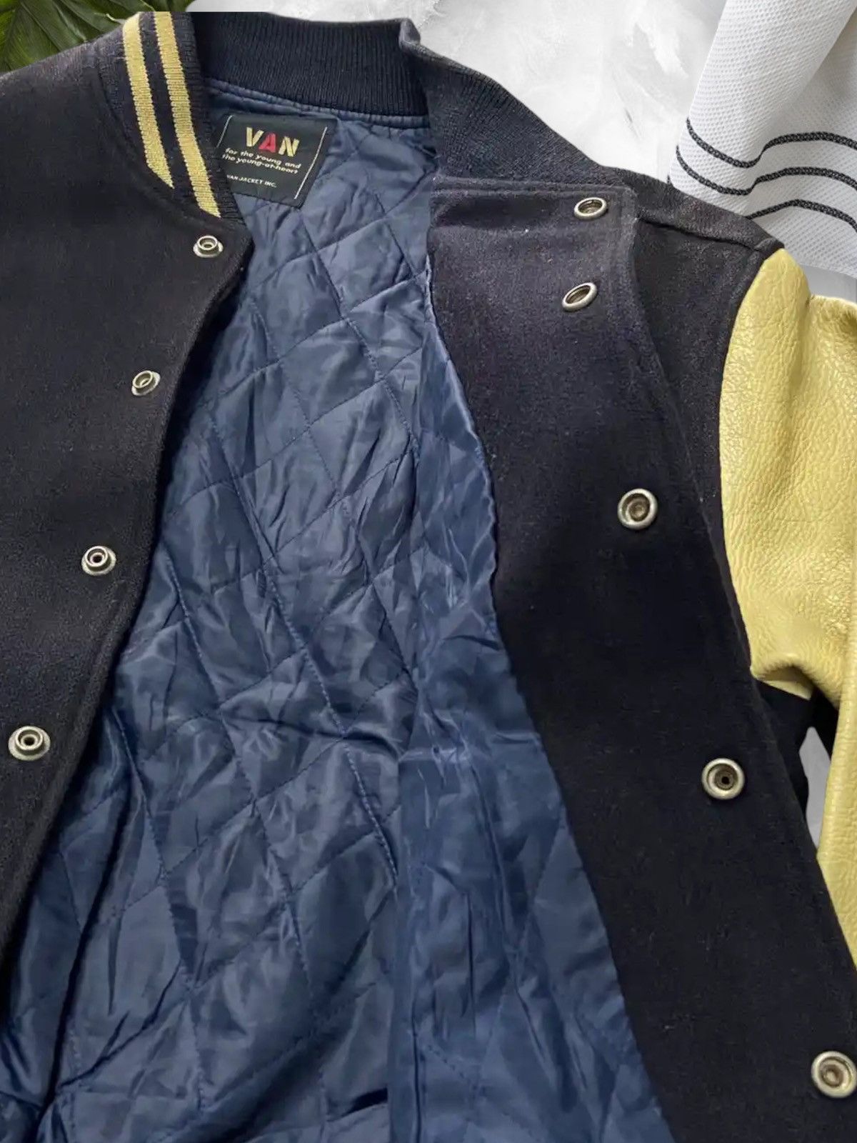 Vintage Vintage 70s Van Jac Football Sun Faded Wool Varsity Jacket Size US M / EU 48-50 / 2 - 18 Thumbnail