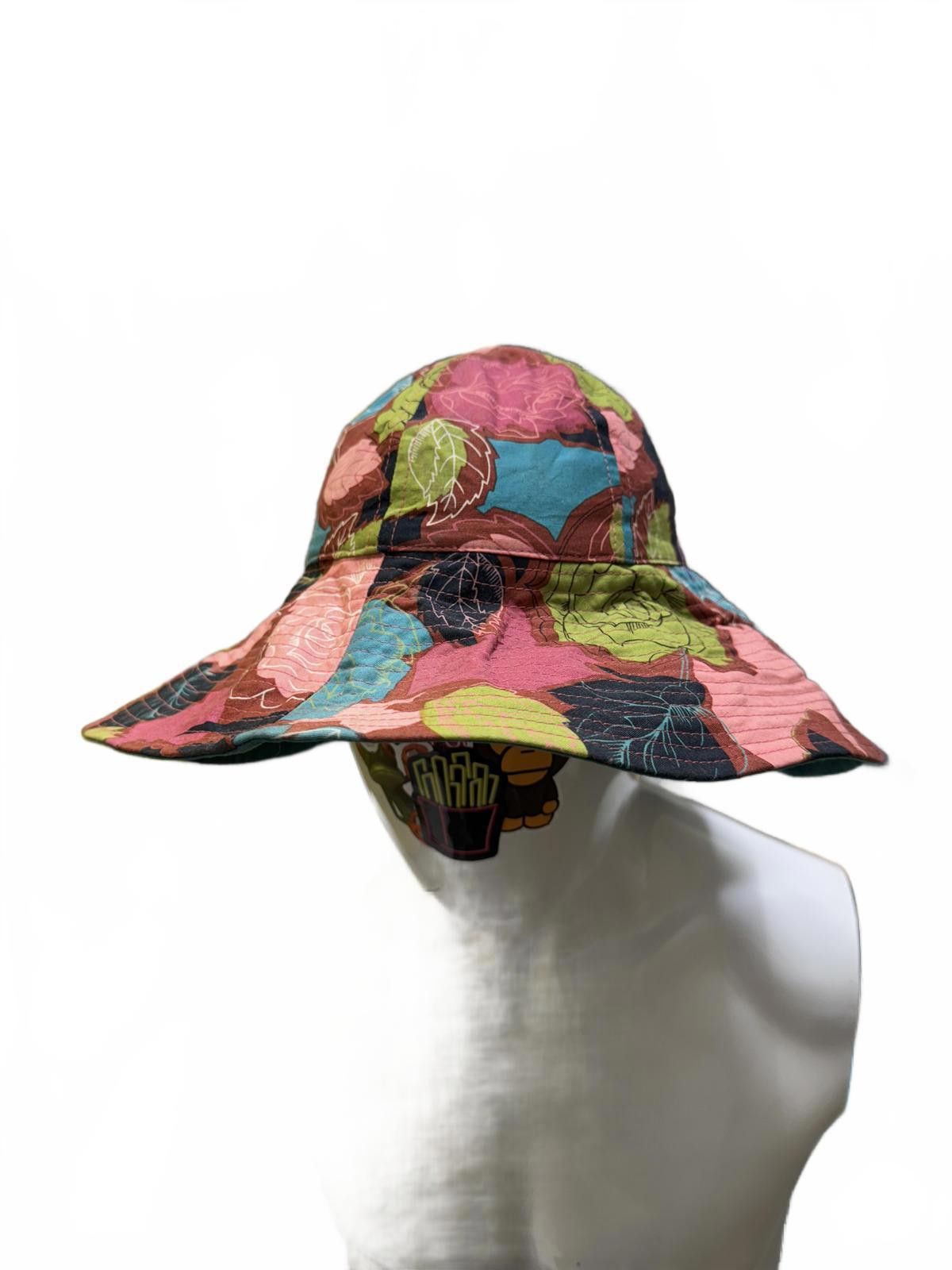 Designer Kitsch Glam Reversible Floral Bucket Hat Size ONE SIZE - 5 Thumbnail