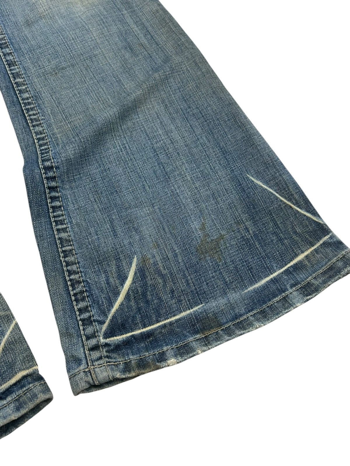Hysteric Glamour Pep Jean Flare Mud Washed Clawn Mark Distressed Low Rise Size US 30 / EU 46 - 7 Thumbnail