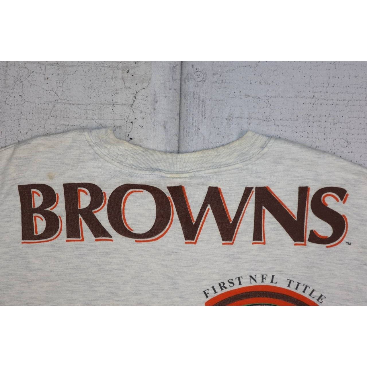 Vintage Vintage Long Gone Cleveland Browns NFL Crewneck Sweatshirt Size US L / EU 52-54 / 3 - 7 Thumbnail