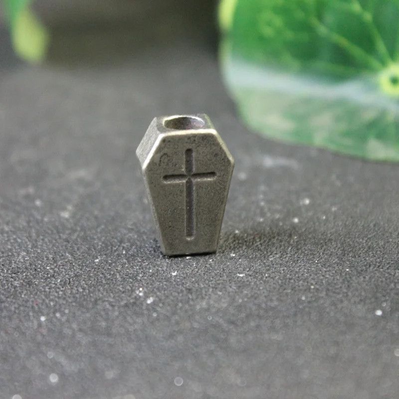 Handmade 2Pcs Cross Tombstone Knife Beads Paracord Bead Zipper Size ONE SIZE - 7 Thumbnail