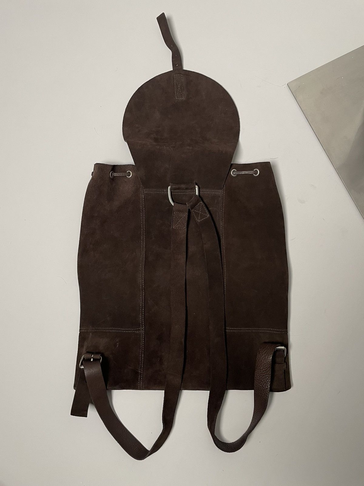 Helmut Lang Helmut Lang Vintage 90s Suede Leather Backpack Size ONE SIZE - 5 Thumbnail